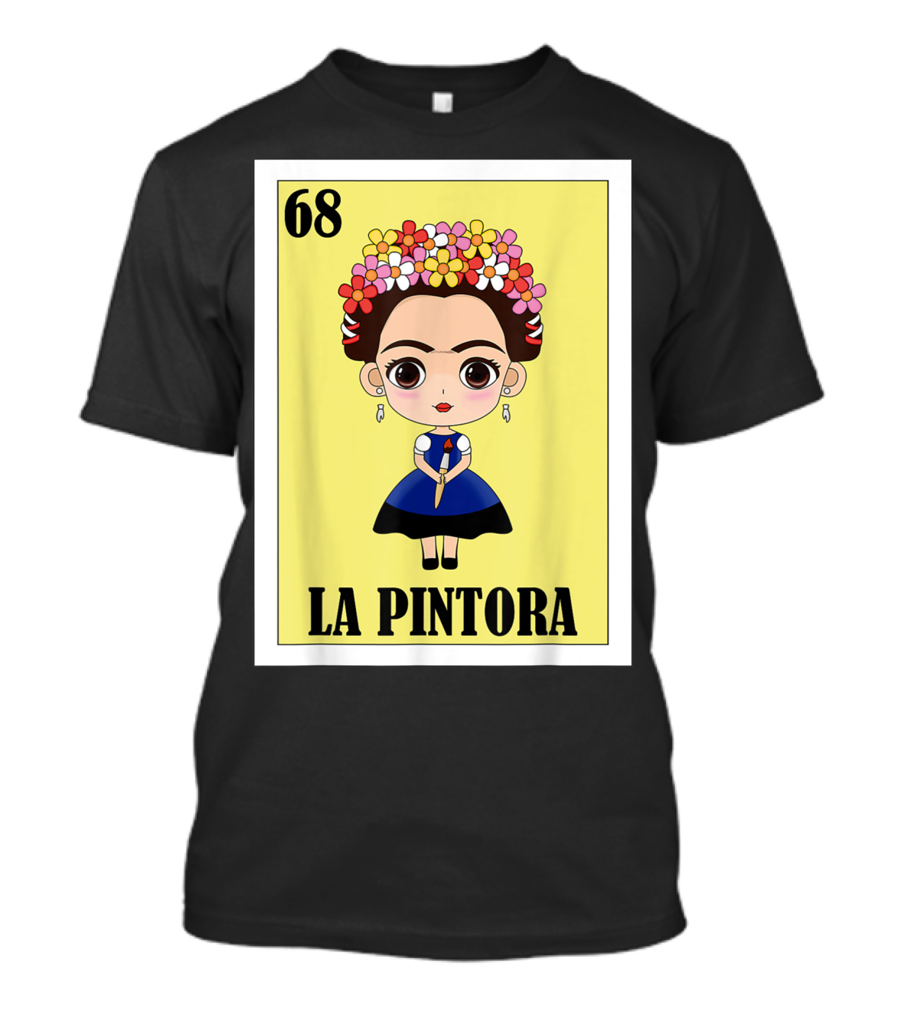 Loteria 68 La Pintora Mexican Graphic Icon T-Shirt