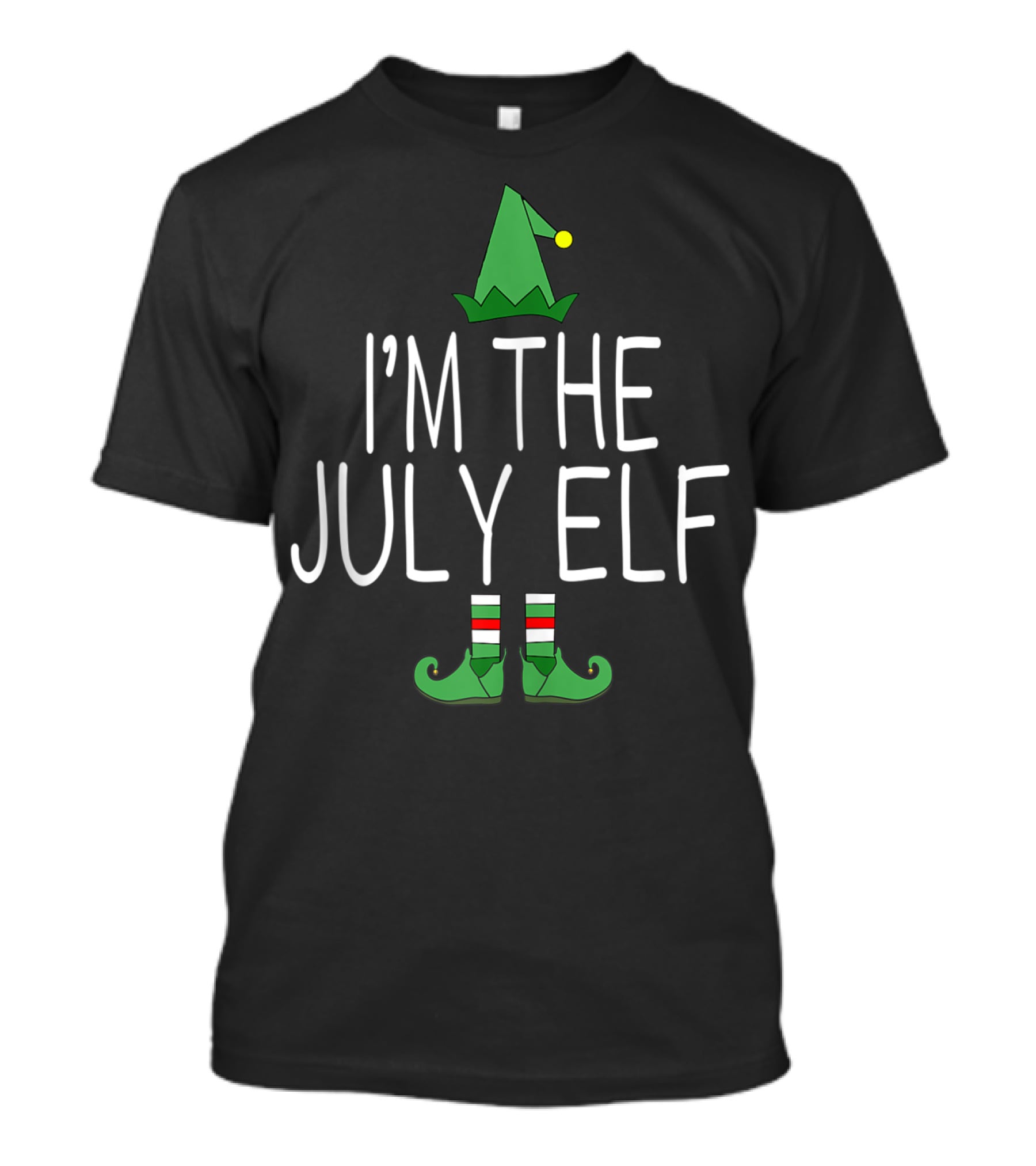 Matching Family Christmas In July Funny I'm The July Elf T-Shirt