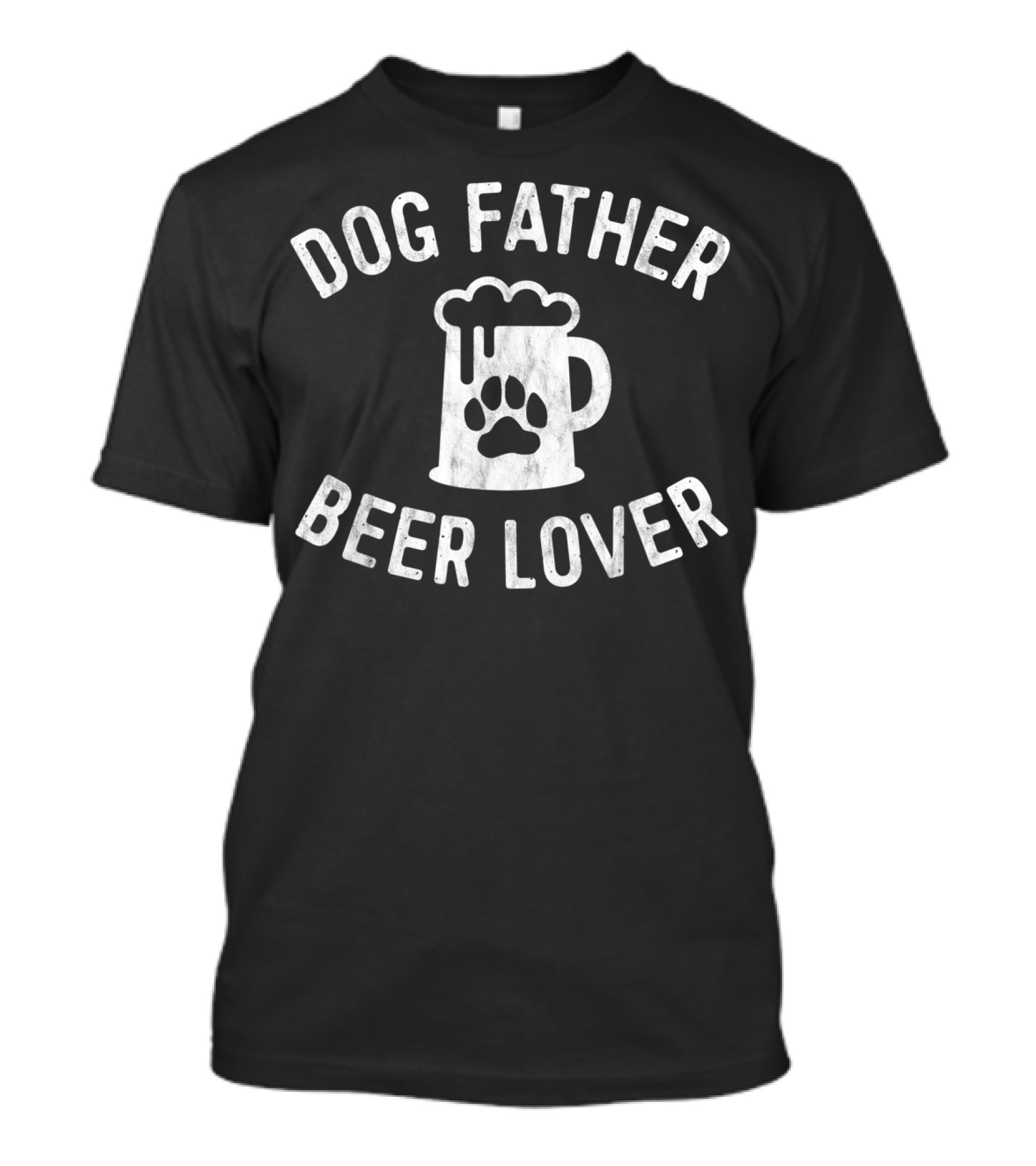 Dog Father Beer Lover Best Dog Dad Paw Print Beer Mug T-Shirt