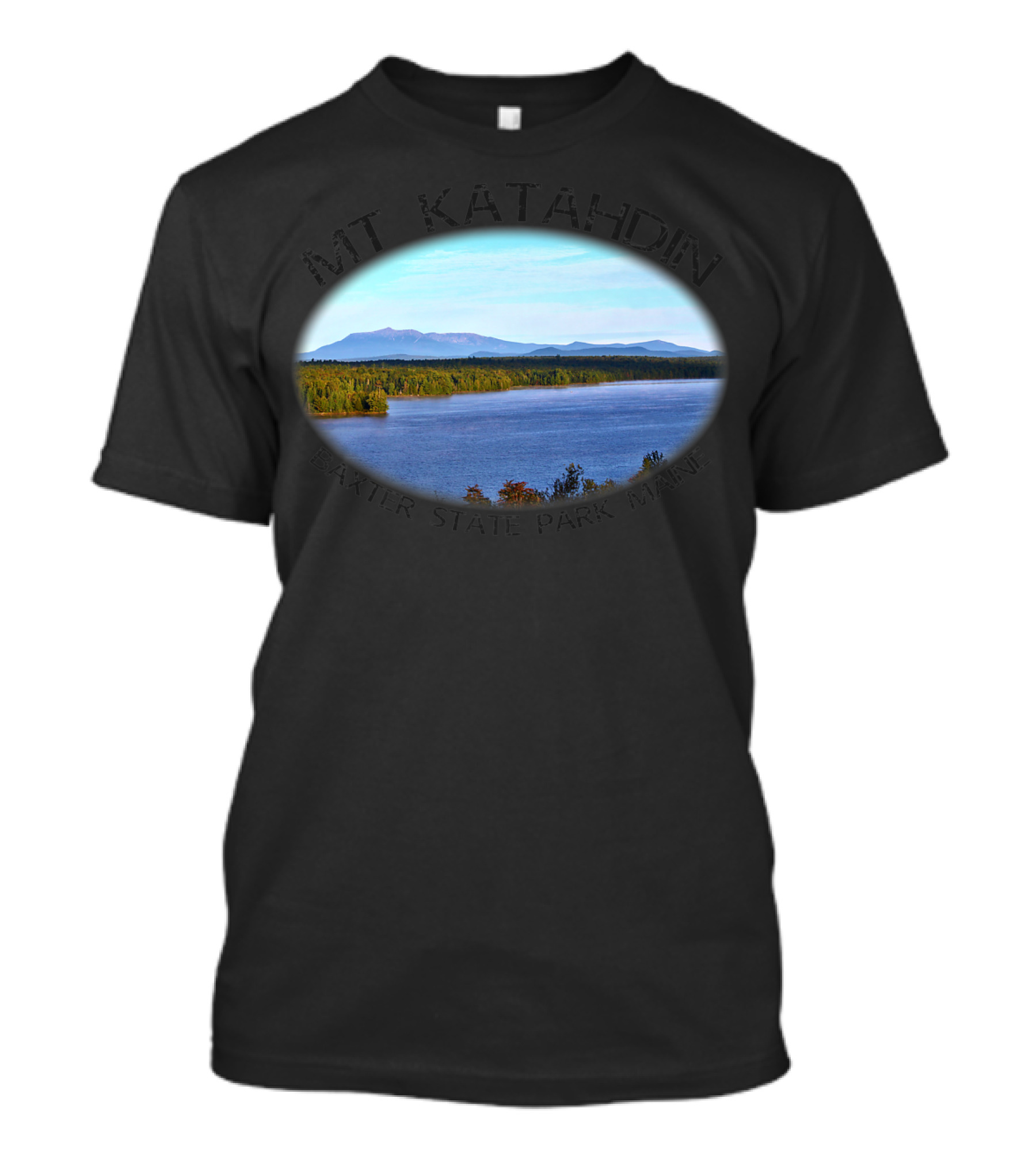 Mt Katahdin Baxter State Park Maine Scenic View Forever Wild T-Shirt