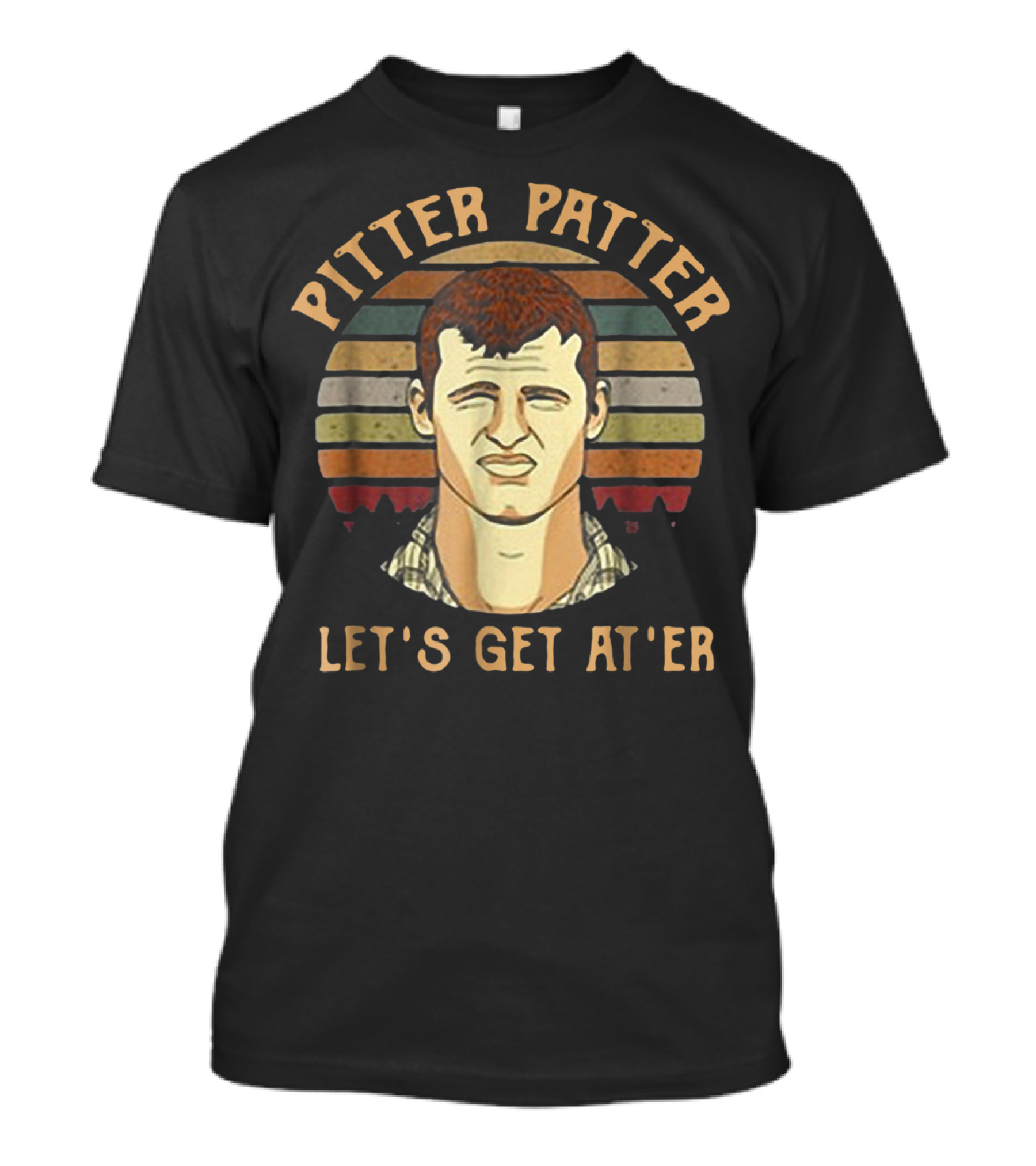 Pitter Patter Let's Get At'er Retro Style Character T-Shirt