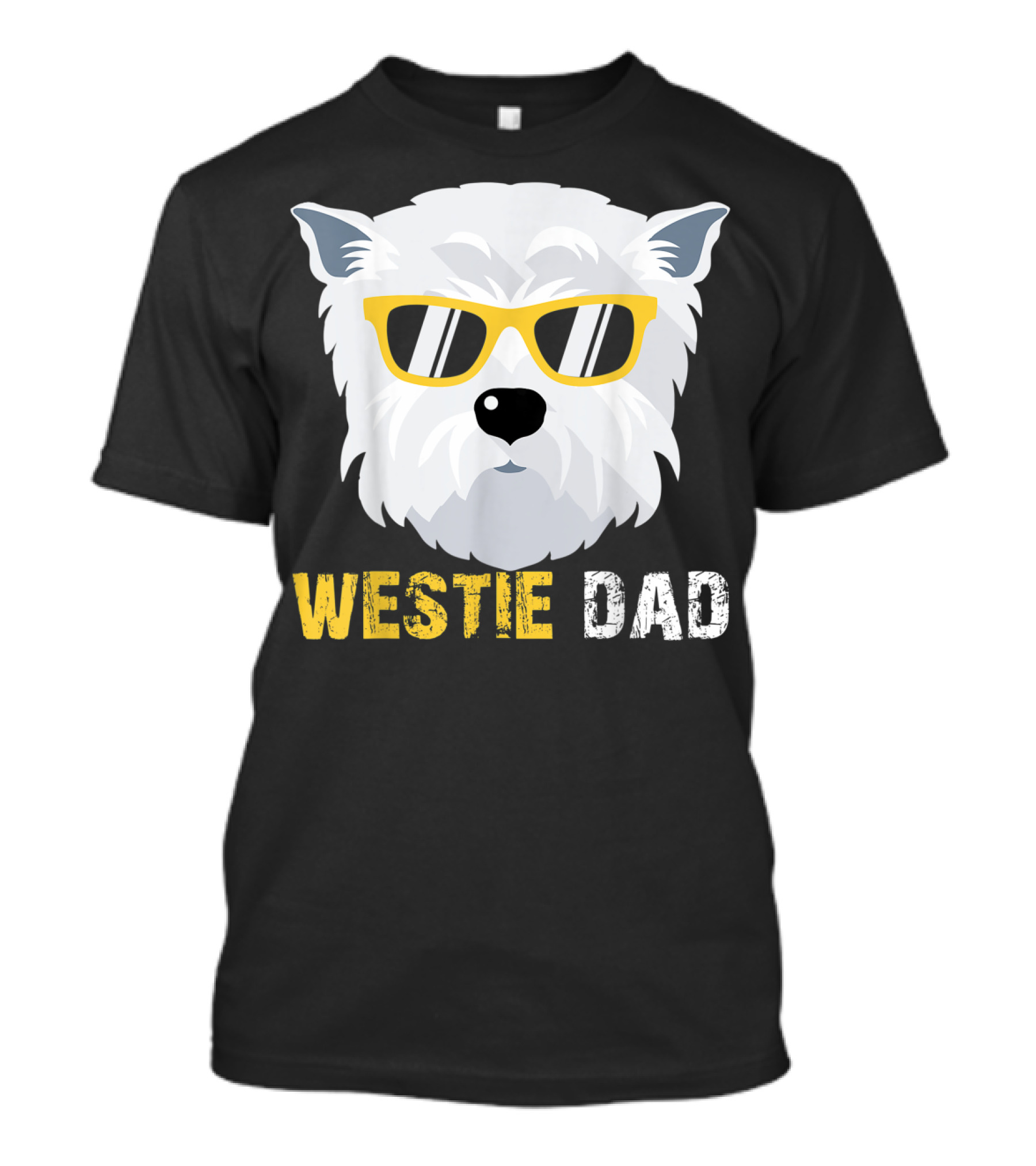 Westie Dad Dog Lovers Cool Sunglasses T-Shirt