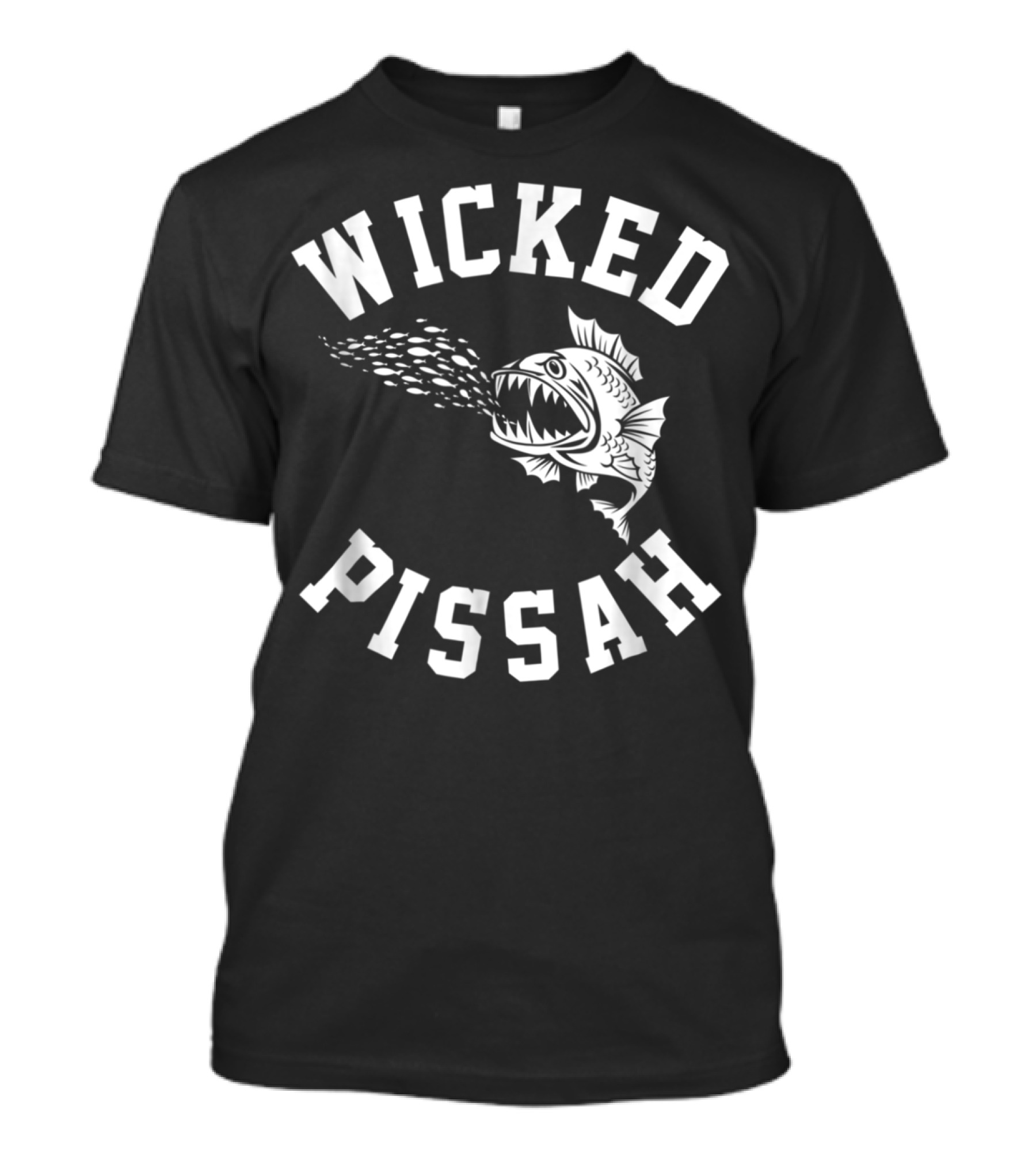 Wicked Pissah Funny Boston Slang Fish T-Shirt