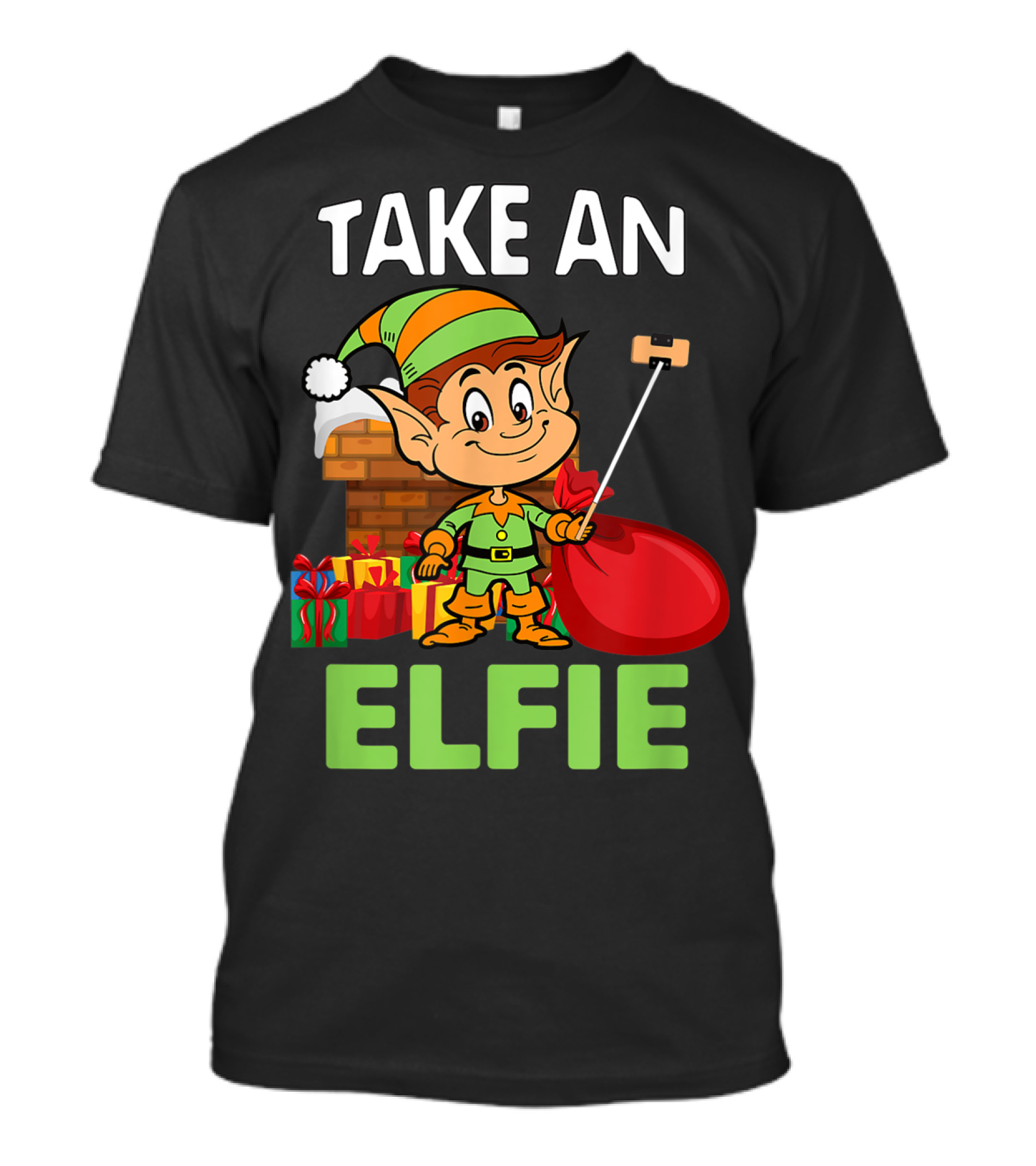 Take An Elfie Elf Family Christmas Holiday T-Shirt