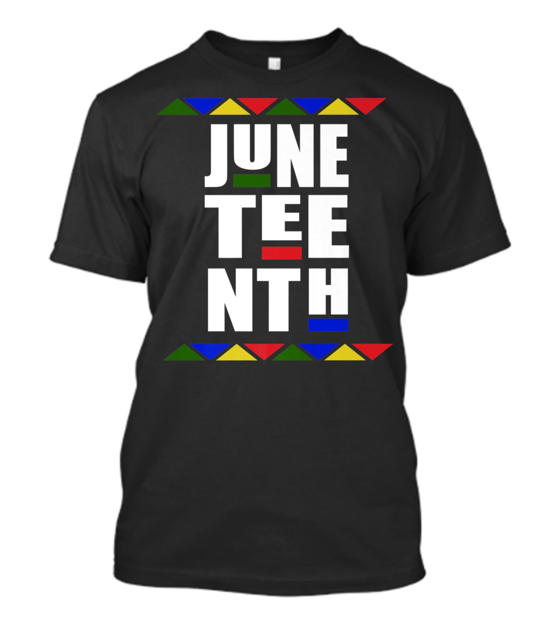 Juneteenth Independence Day Celebration Colorful Block Text T-Shirt