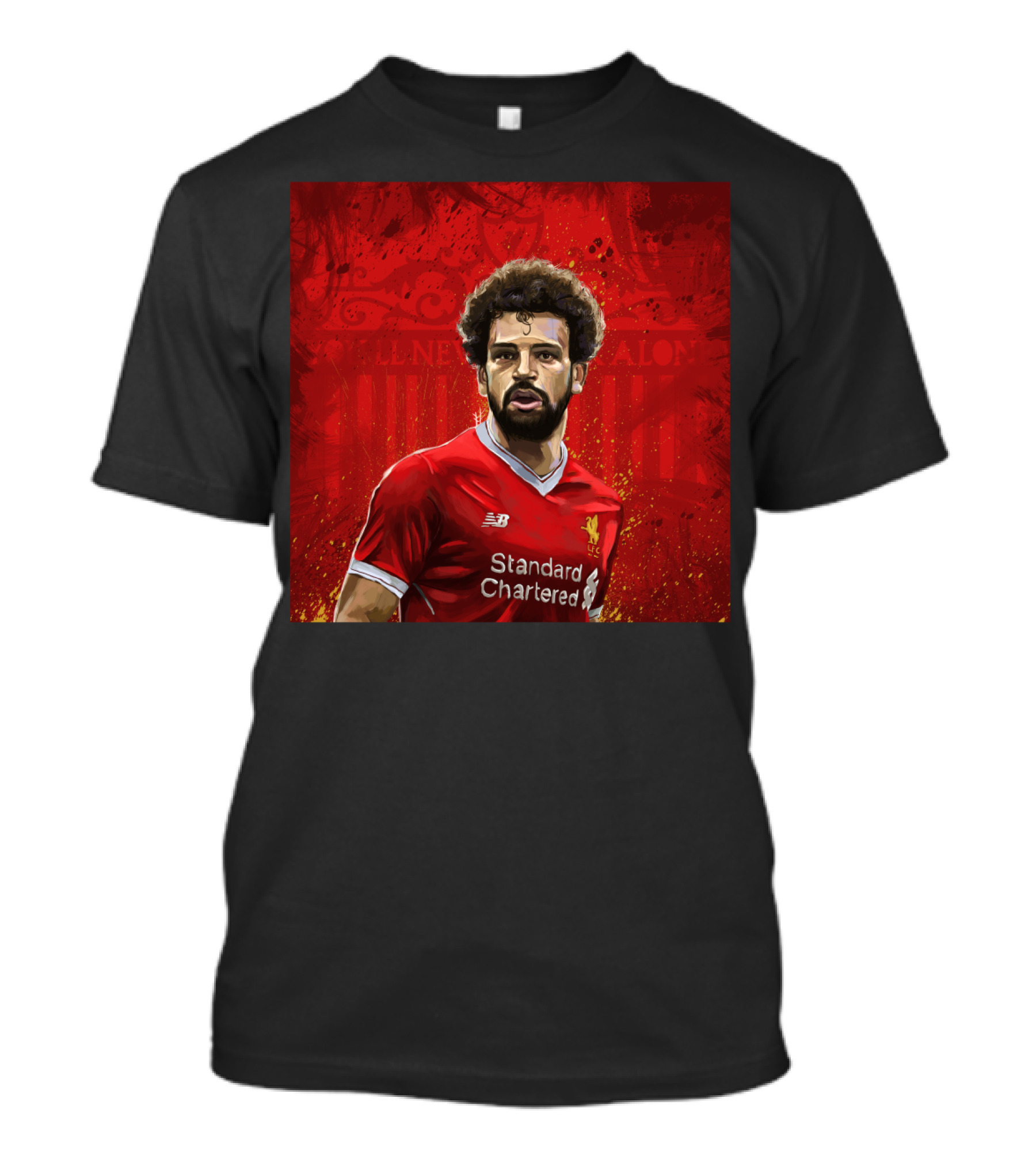 Liverpool Mohamed Salah Standard Chartered Red Jersey T-Shirt