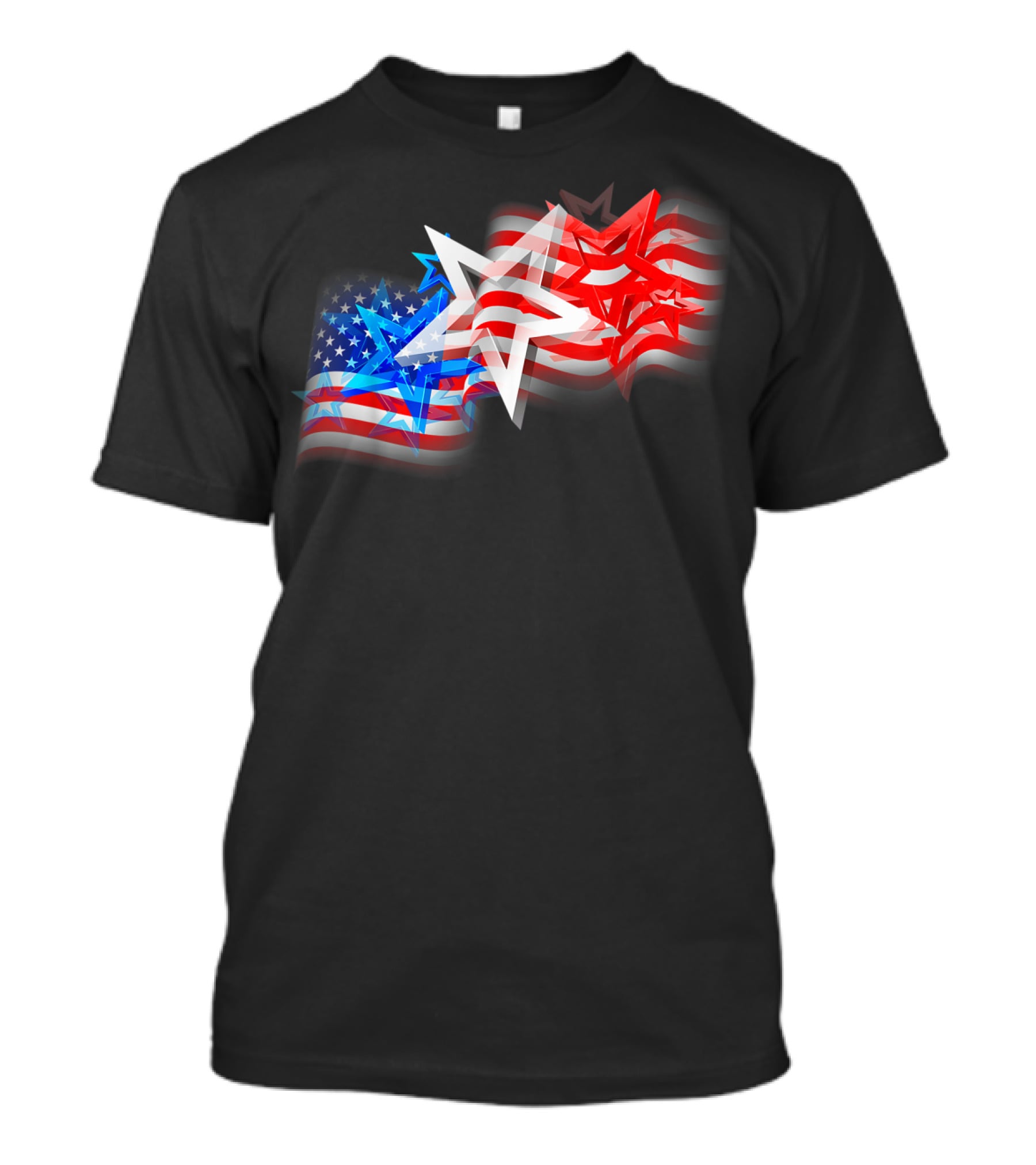 US Flag Patriotic American Stars And Stripes Iconic T-Shirt