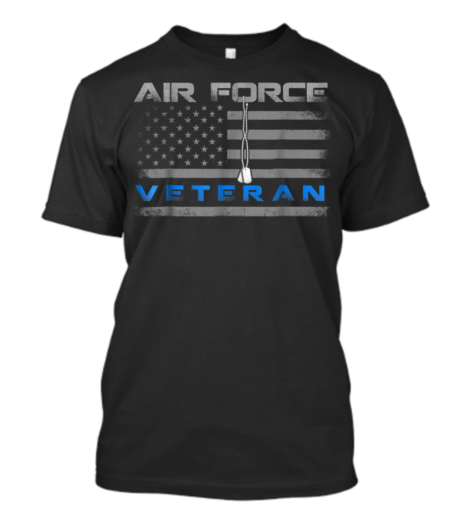 Air Force American Flag Veteran Dog Tags T-Shirt