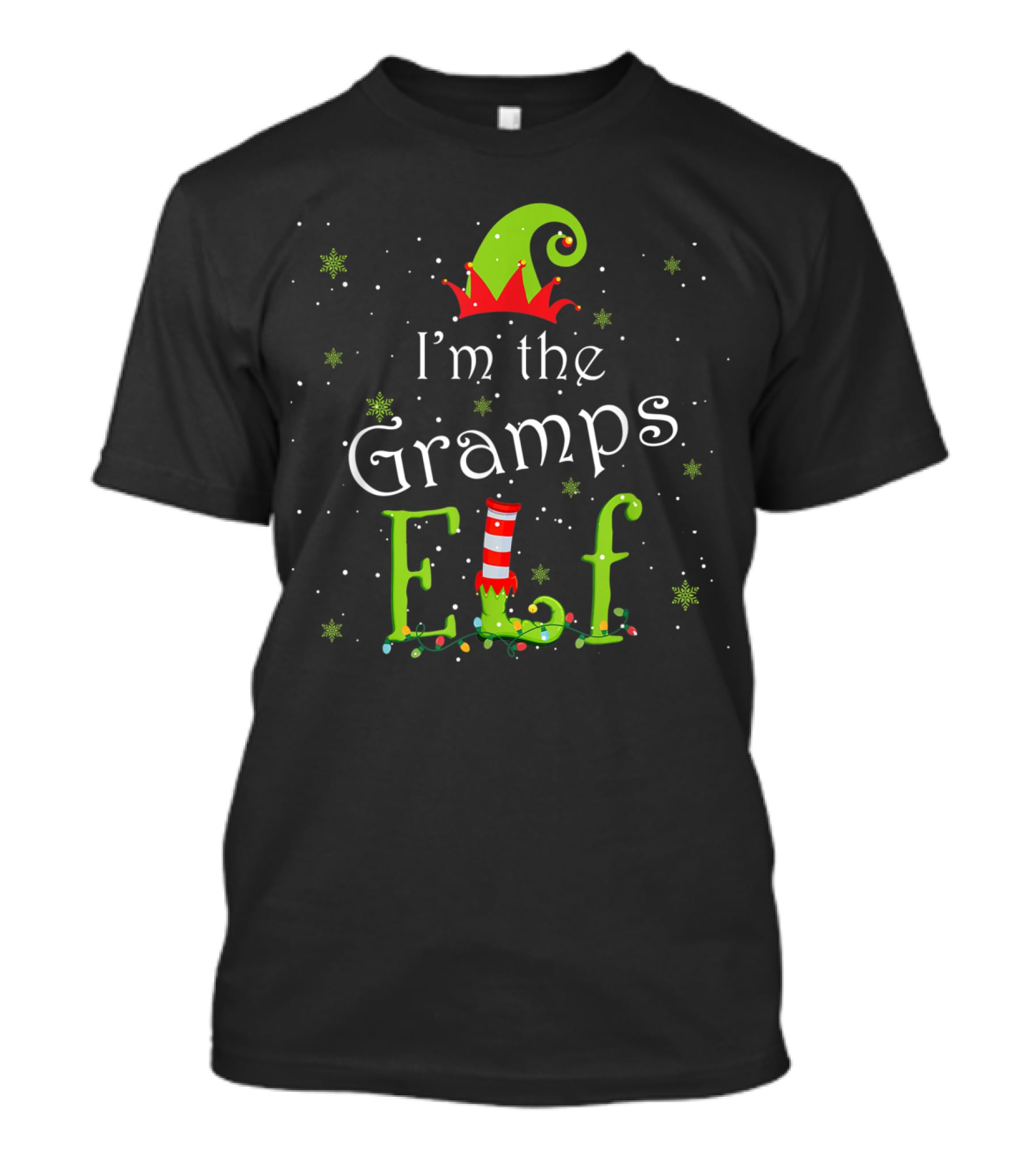 I'm The Gramps Elf Christmas Holiday Family Pajama Group T-Shirt