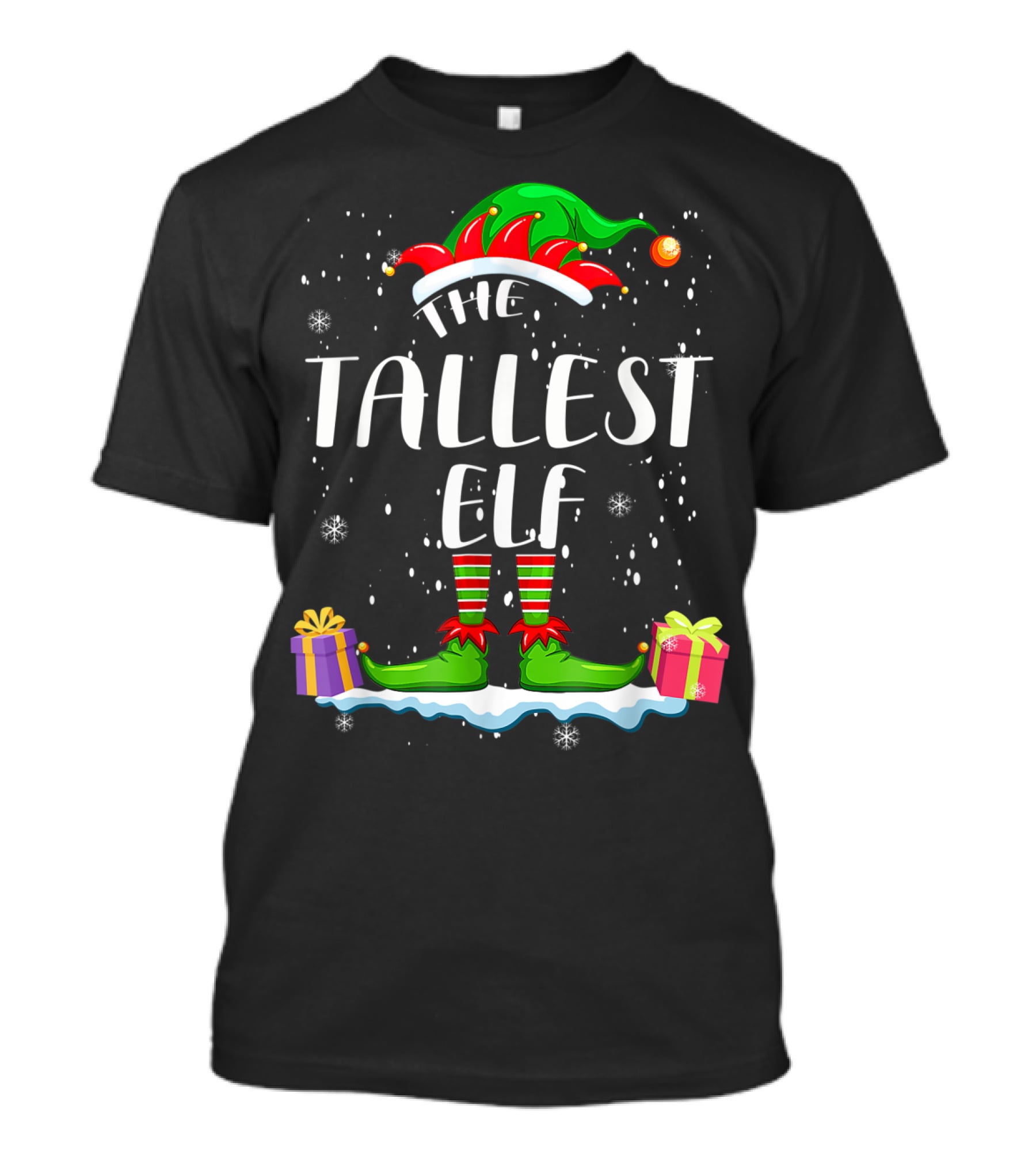 The Tallest Elf Christmas Snowflakes Gifts T-Shirt