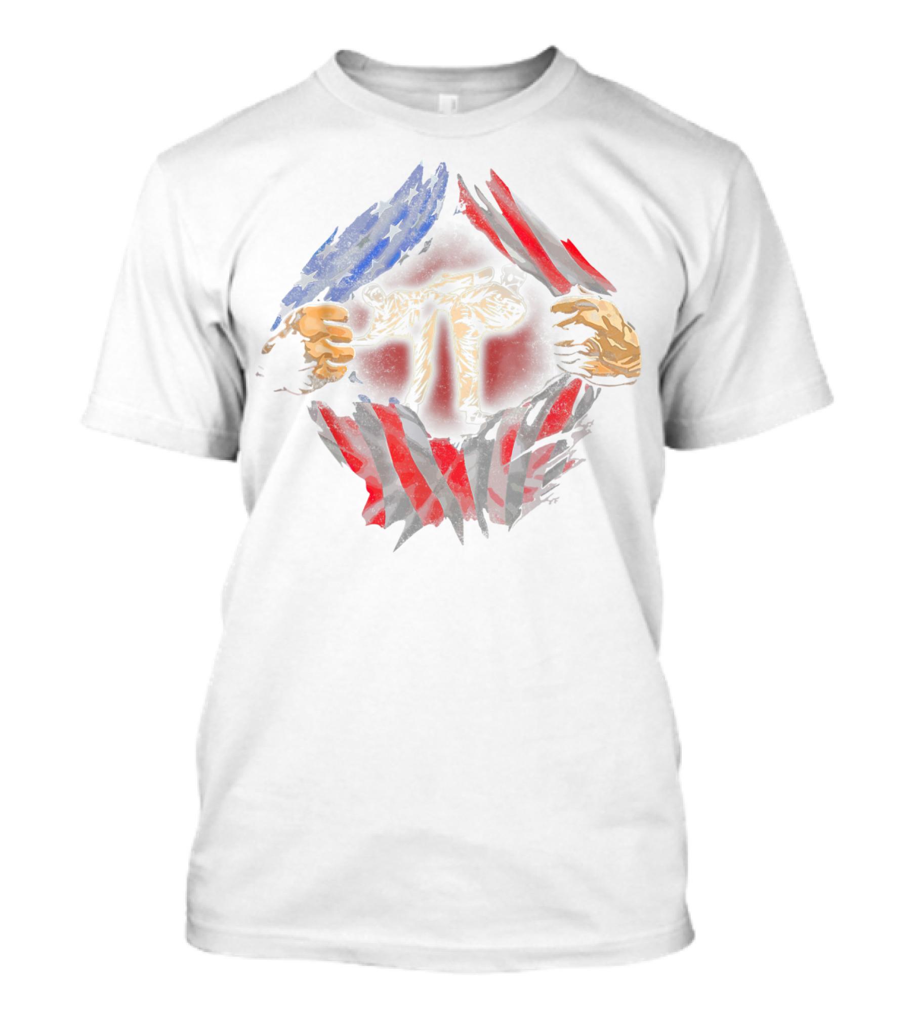 Taekwondo Fighter Revealed Behind American Flag T-Shirt