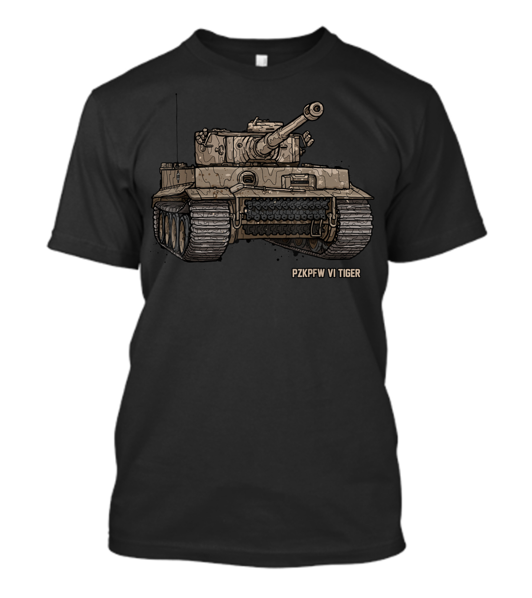 Pzkpfw VI Tiger WWII Army Historic Tank T-Shirt