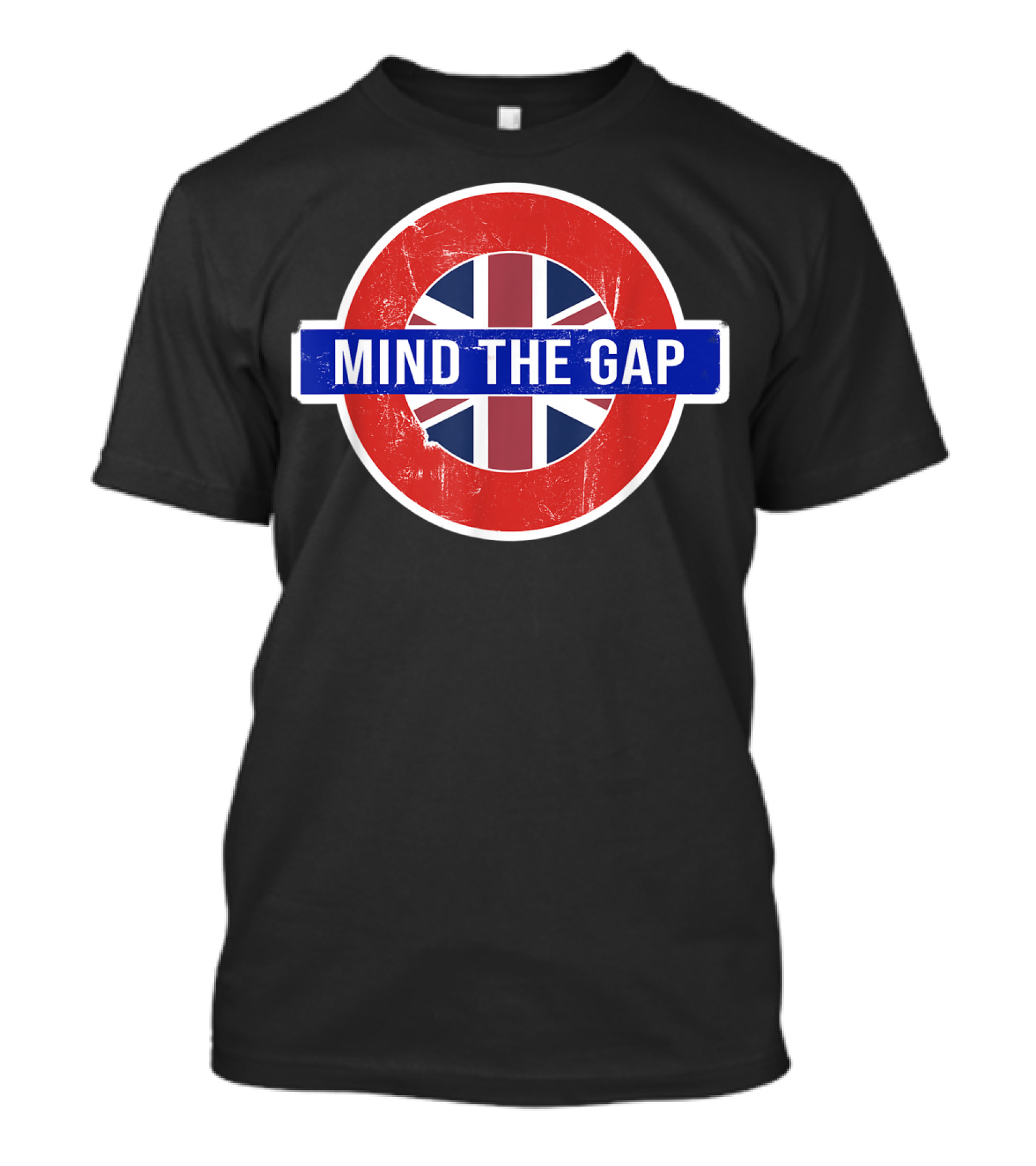 Mind The Gap Funny Saying With London Underground And Union Jack T-Shirt