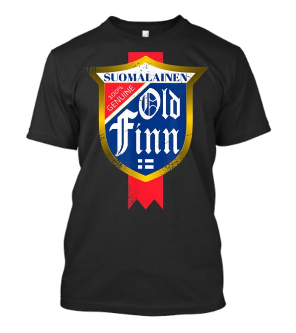 Suomalainen Old Finn 100% Genuine Vintage Beer Label Classic Sisu Finnish T-Shirt