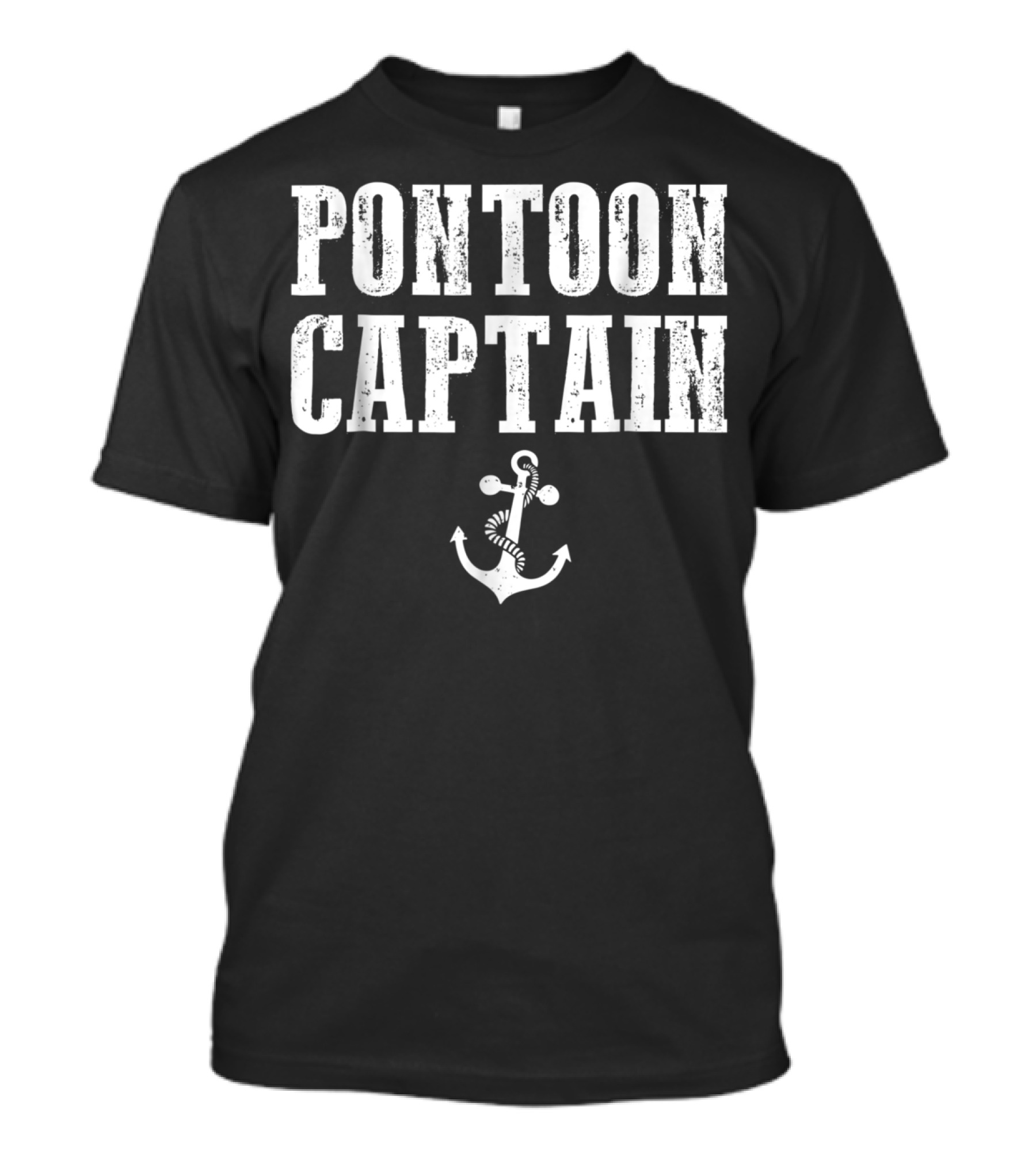 Pontoon Captain Nautical Anchor T-Shirt