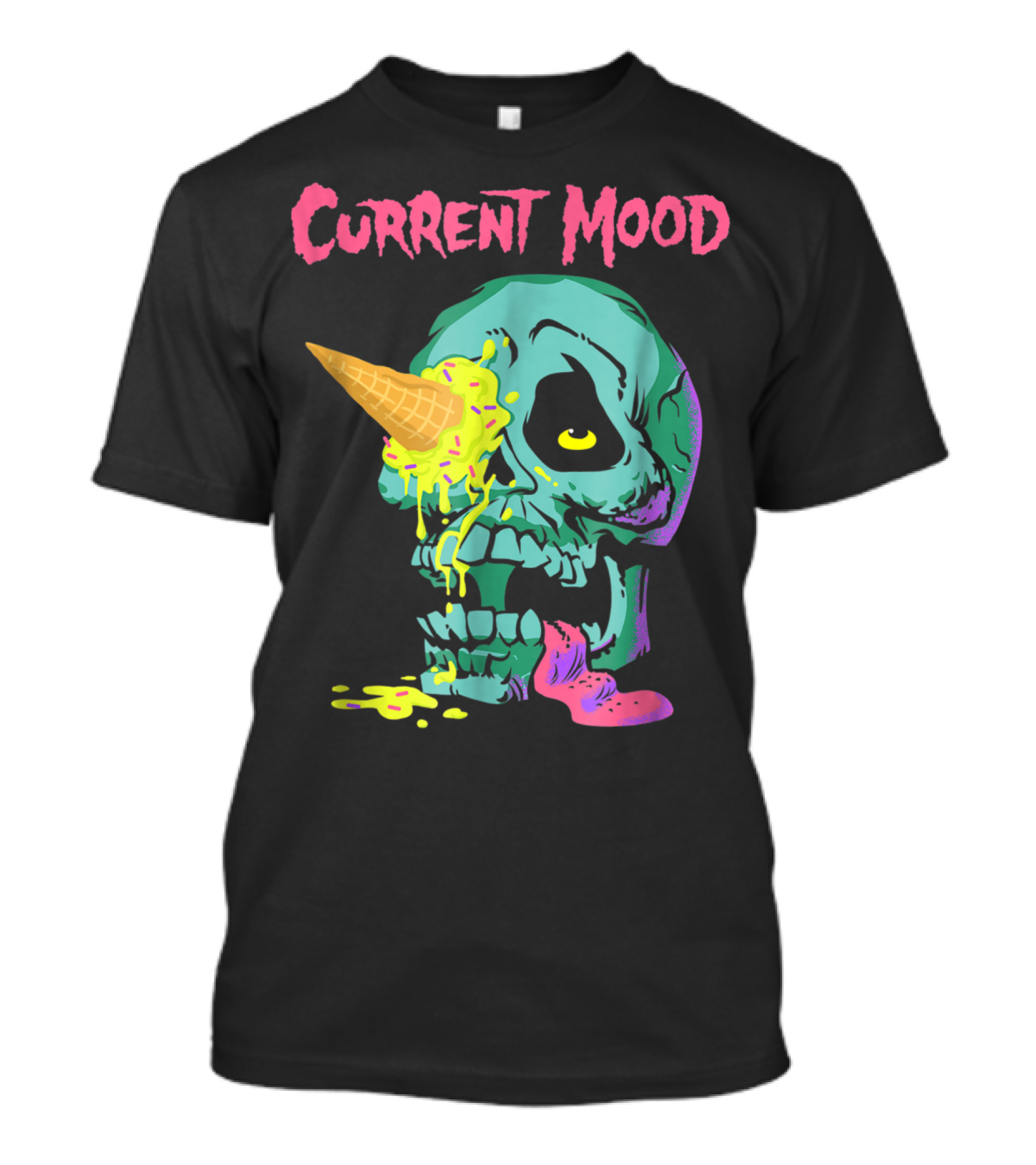 Current Mood Ice Cream Skull T-Shirt