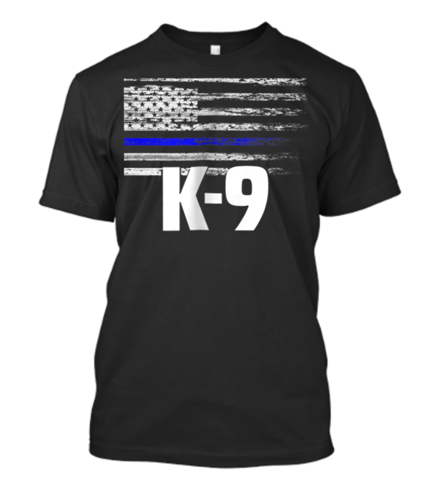 K-9 Police USA Flag Law Enforcement Officer LEO Cops T-Shirt