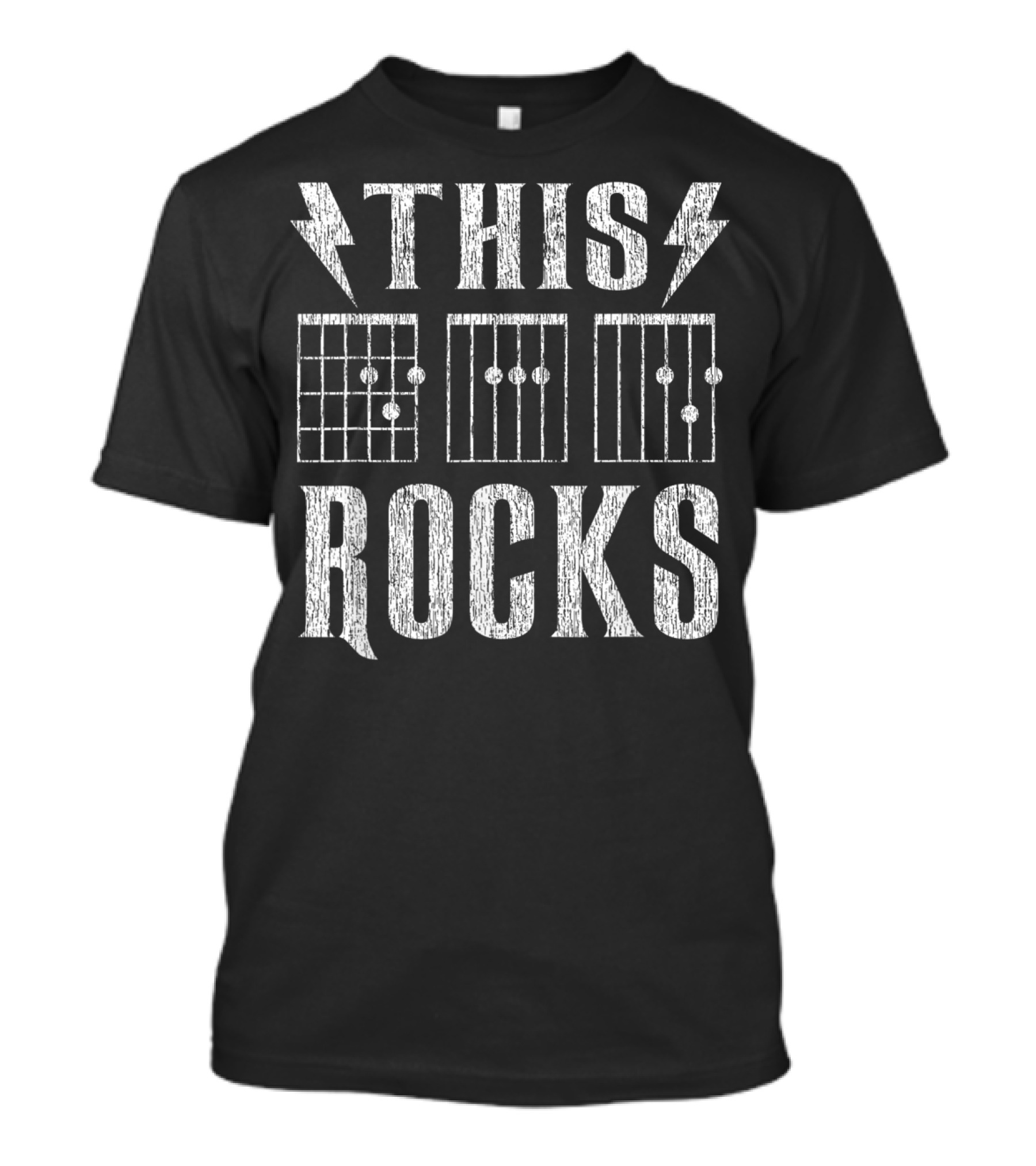 Vintage Guitar Dad This Rocks Chord Diagram T-Shirt