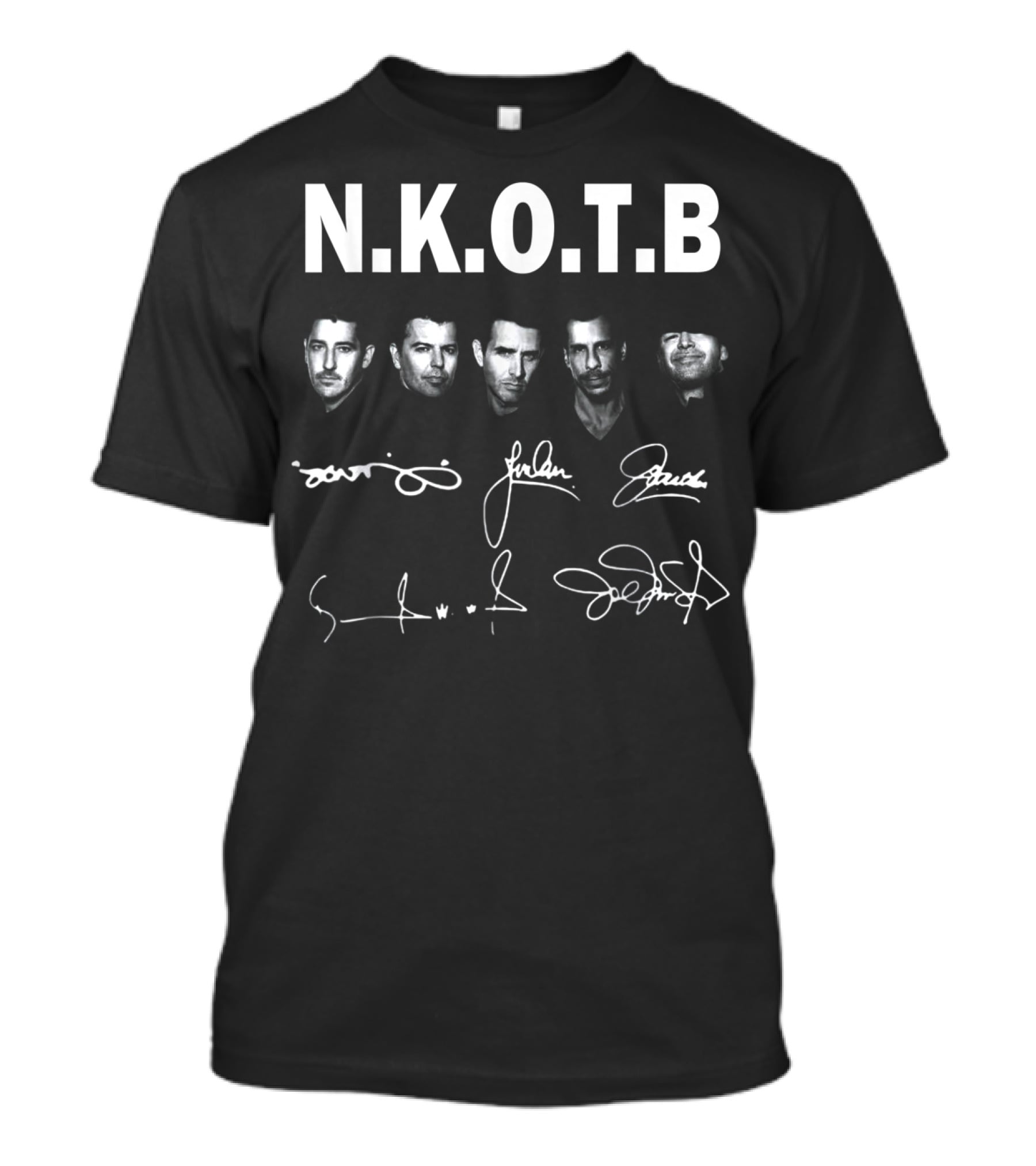 N.K.O.T.B Black Signature Vinyl Style Royal Band Members T-Shirt