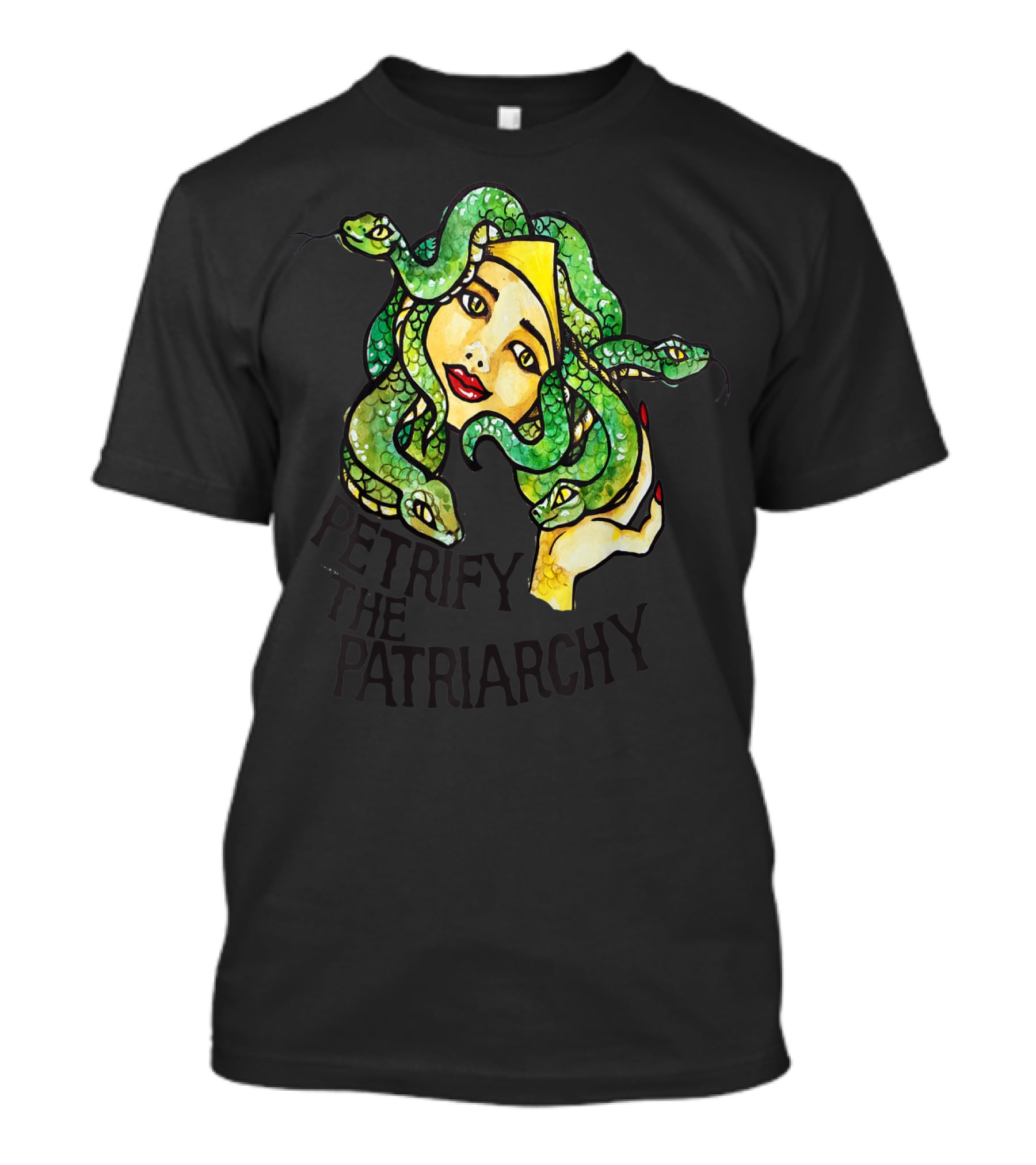 Petrify The Patriarchy Medusa Feminist Snake-Haired Woman T-Shirt