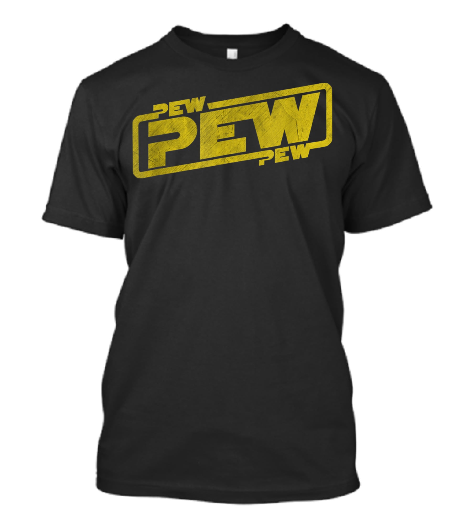Pew Pew Pew Blockbuster Movie Quote Men Retro T-Shirt