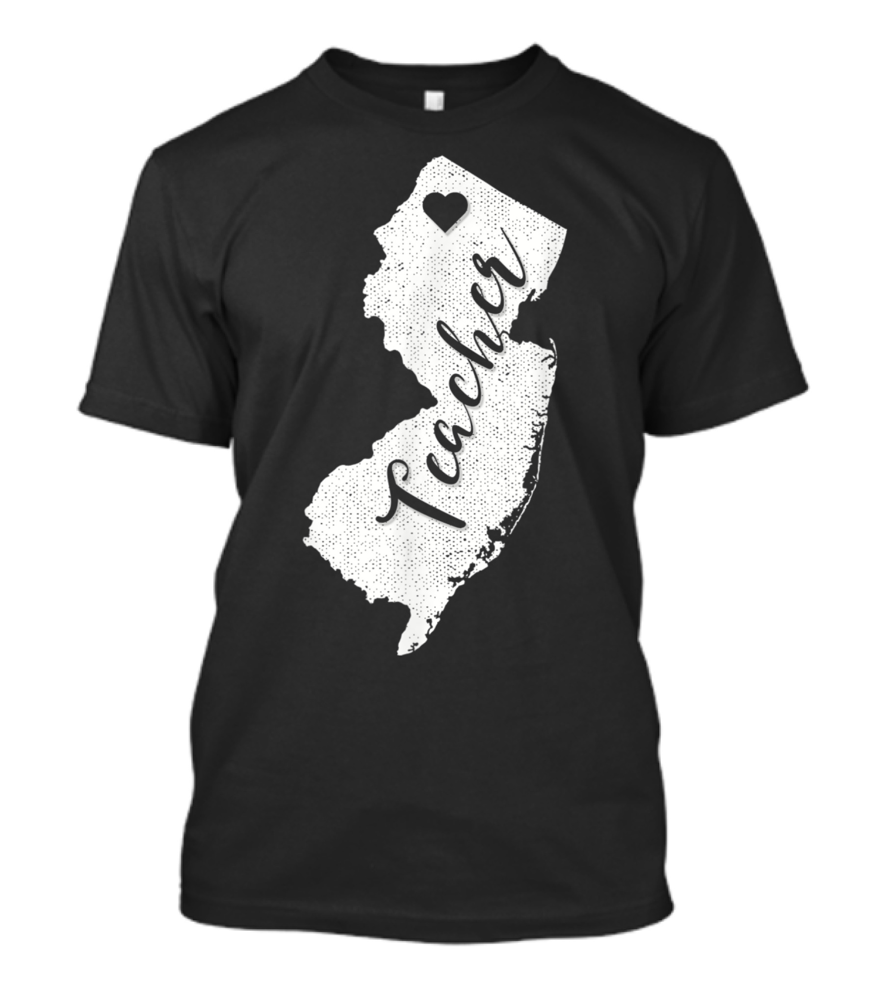 Teacher Heart New Jersey Red For Ed Protest T-Shirt