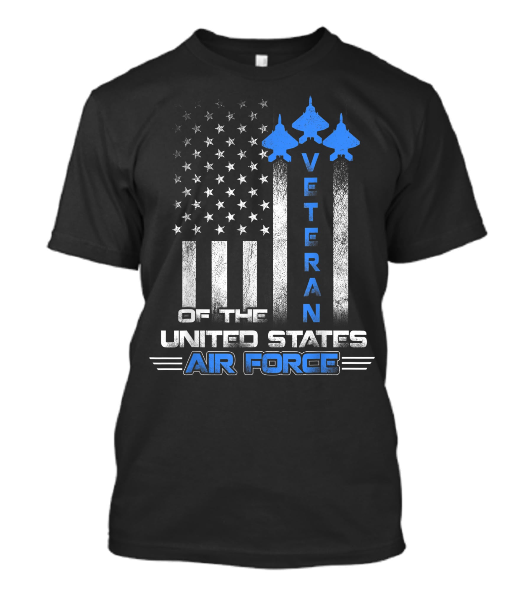 Veteran Of The United States Air Force American Flag And Fighter Jets T-Shirt