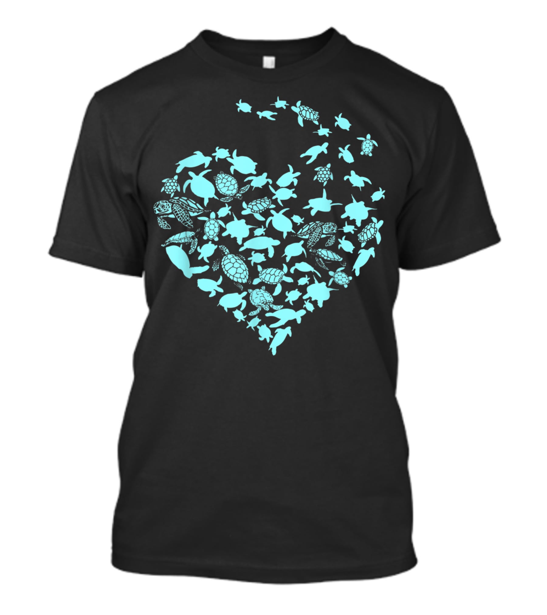 Heart Love Turtles Ocean Blue T-Shirt