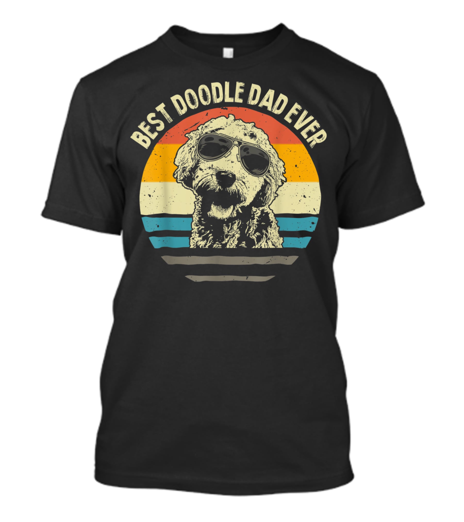 Best Doodle Dad Ever Goldendoodle Retro Sunglasses T-Shirt
