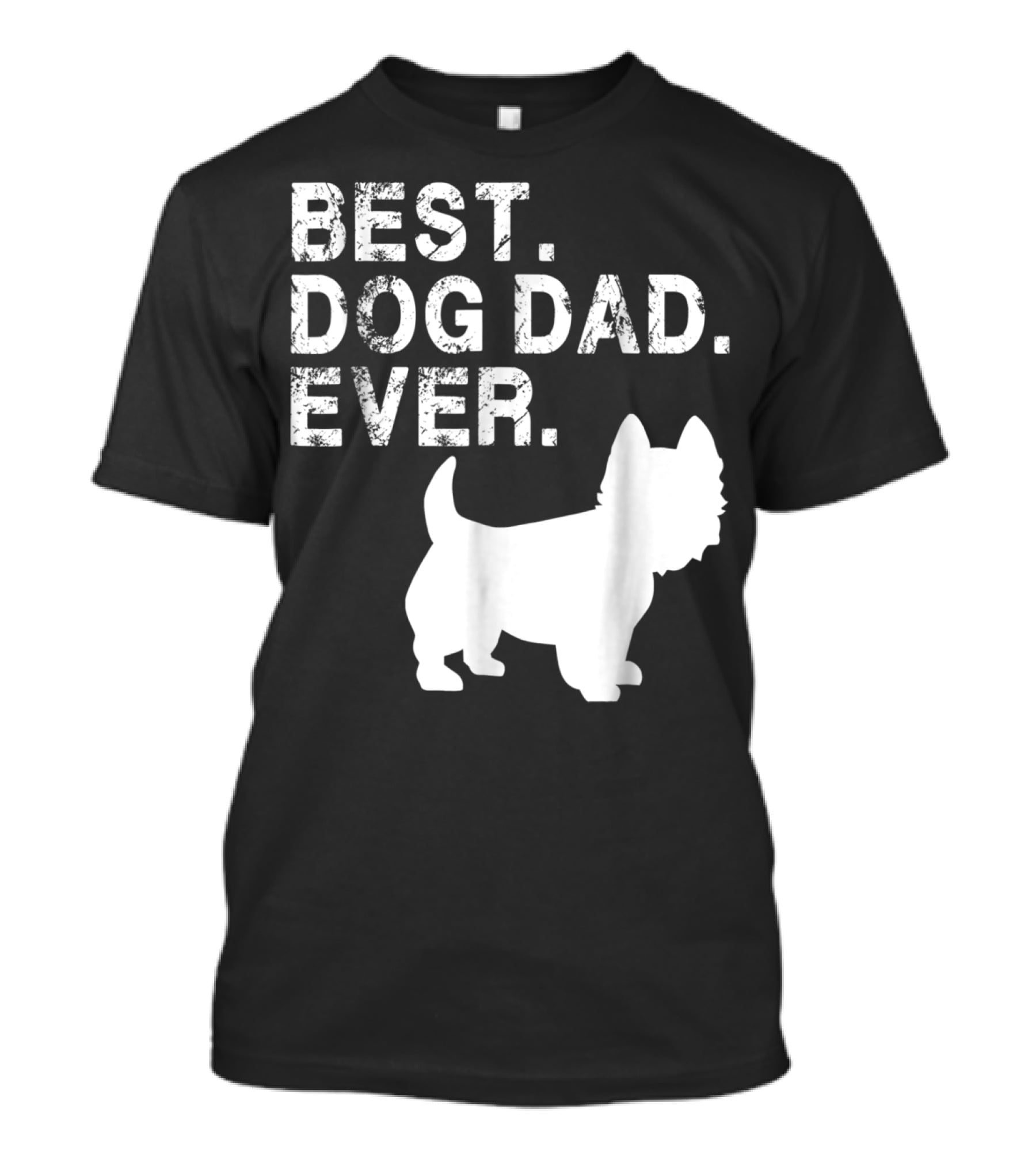Mens Grunge Best Dog Dad Ever Westie T-Shirt