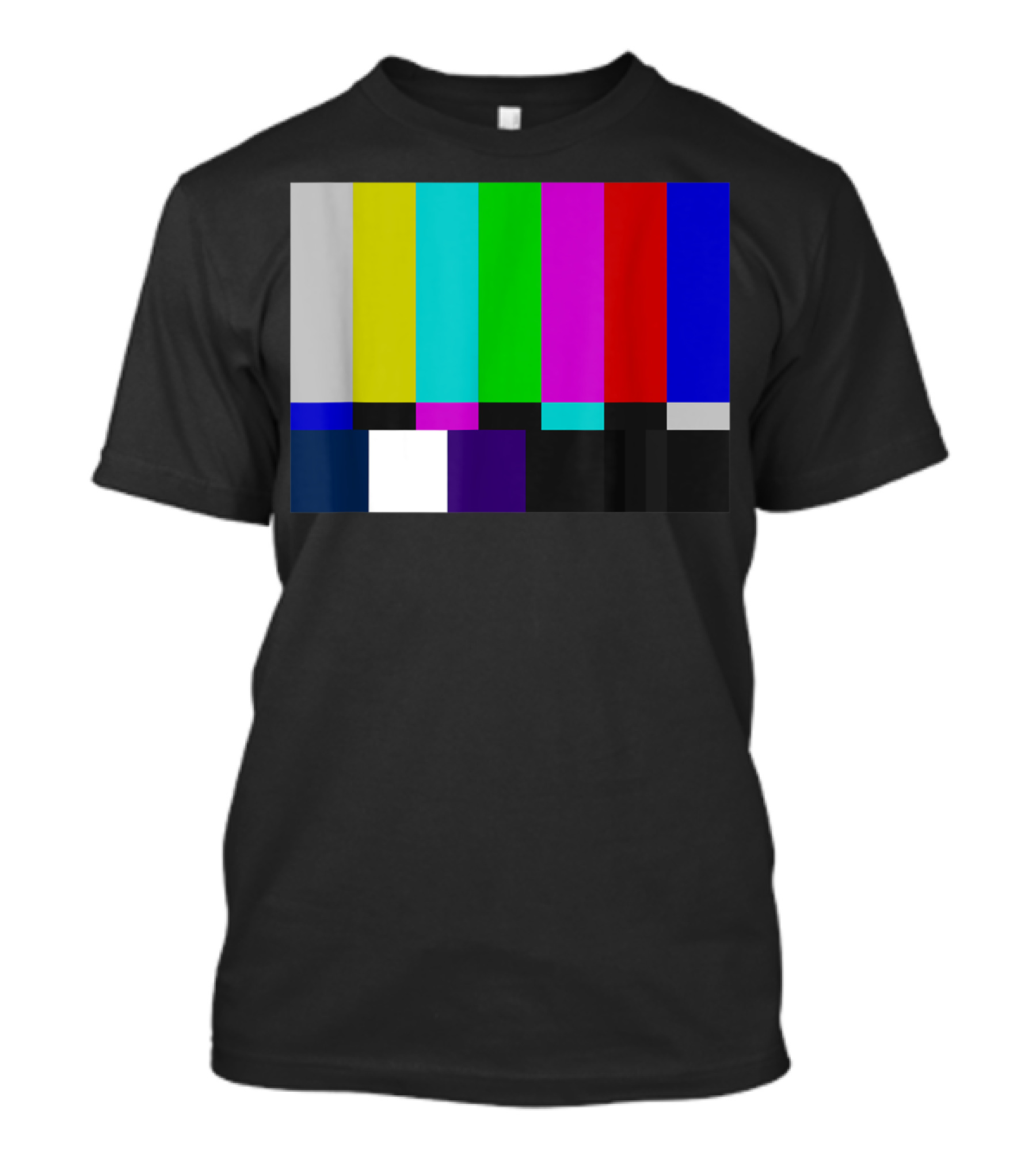 TV Test Pattern Test Card PAL NTSC Retro Colors T-Shirt