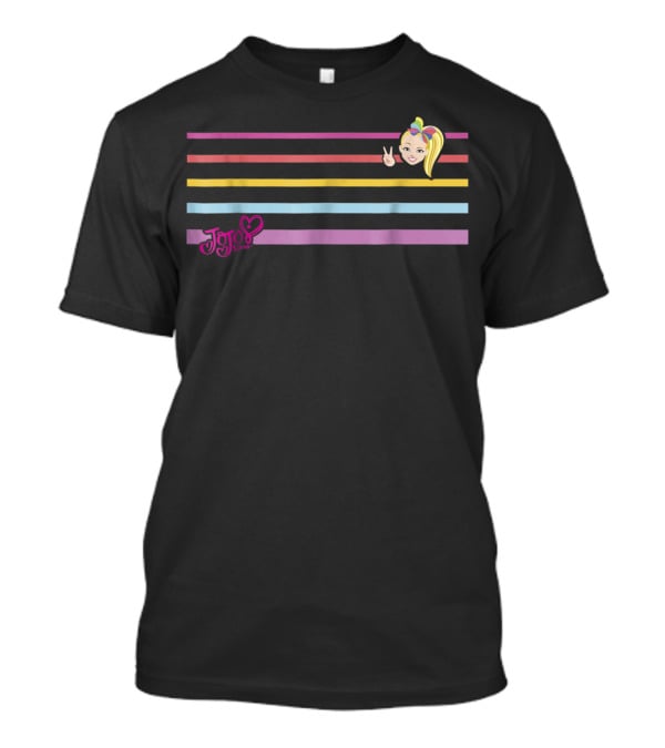 JoJo Siwa Rainbow Stripes With Peace Sign T-Shirt