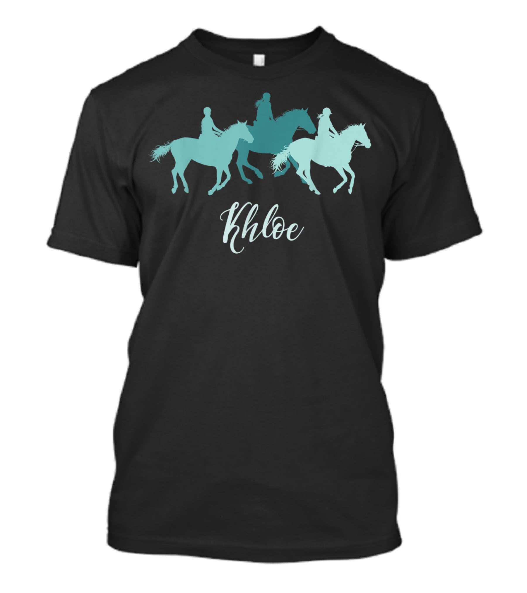 Khloe Personalized Horse Rider Birthday T-Shirt
