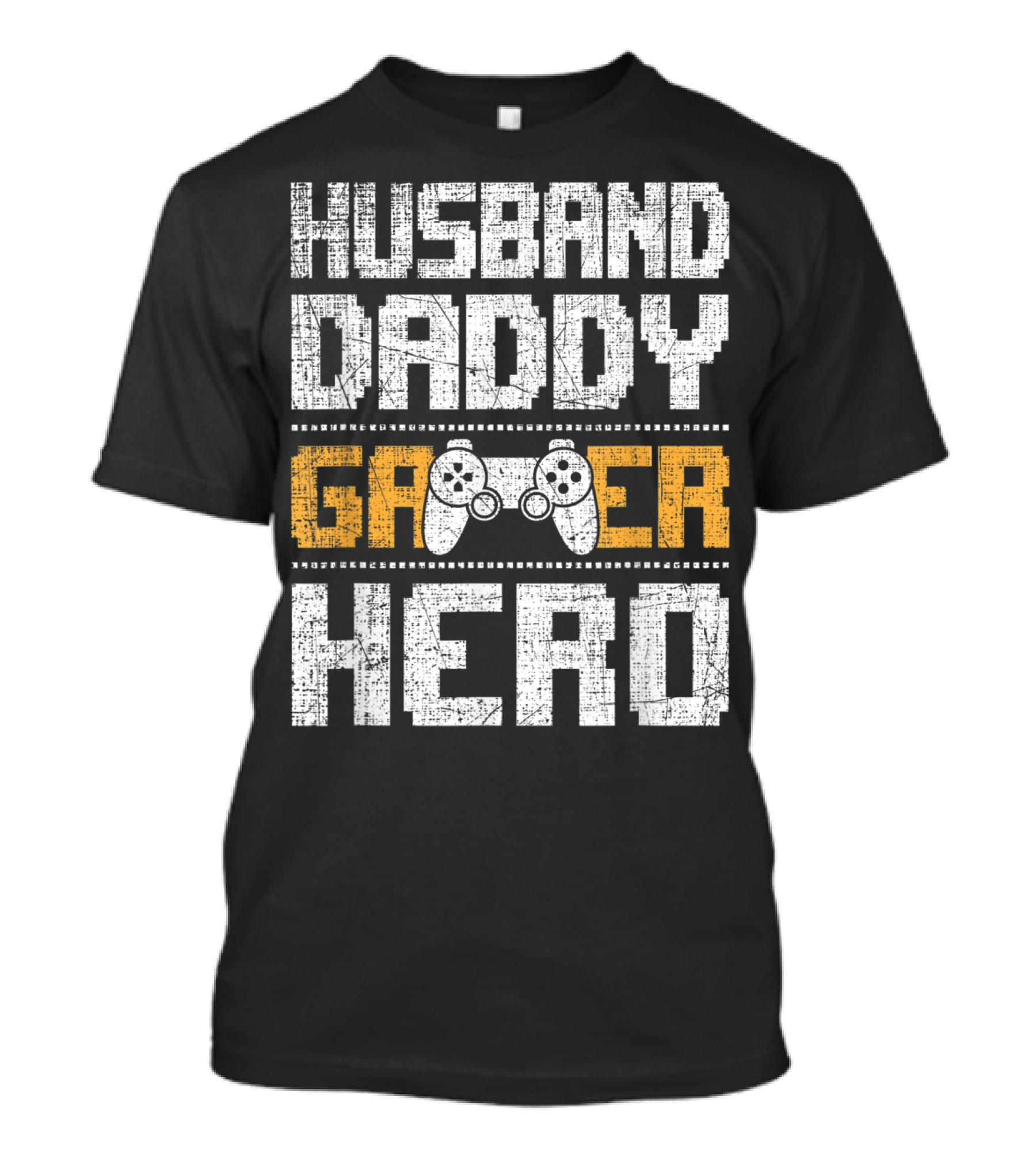 Husband Daddy Gamer Hero With Gaming Controller T-Shirt