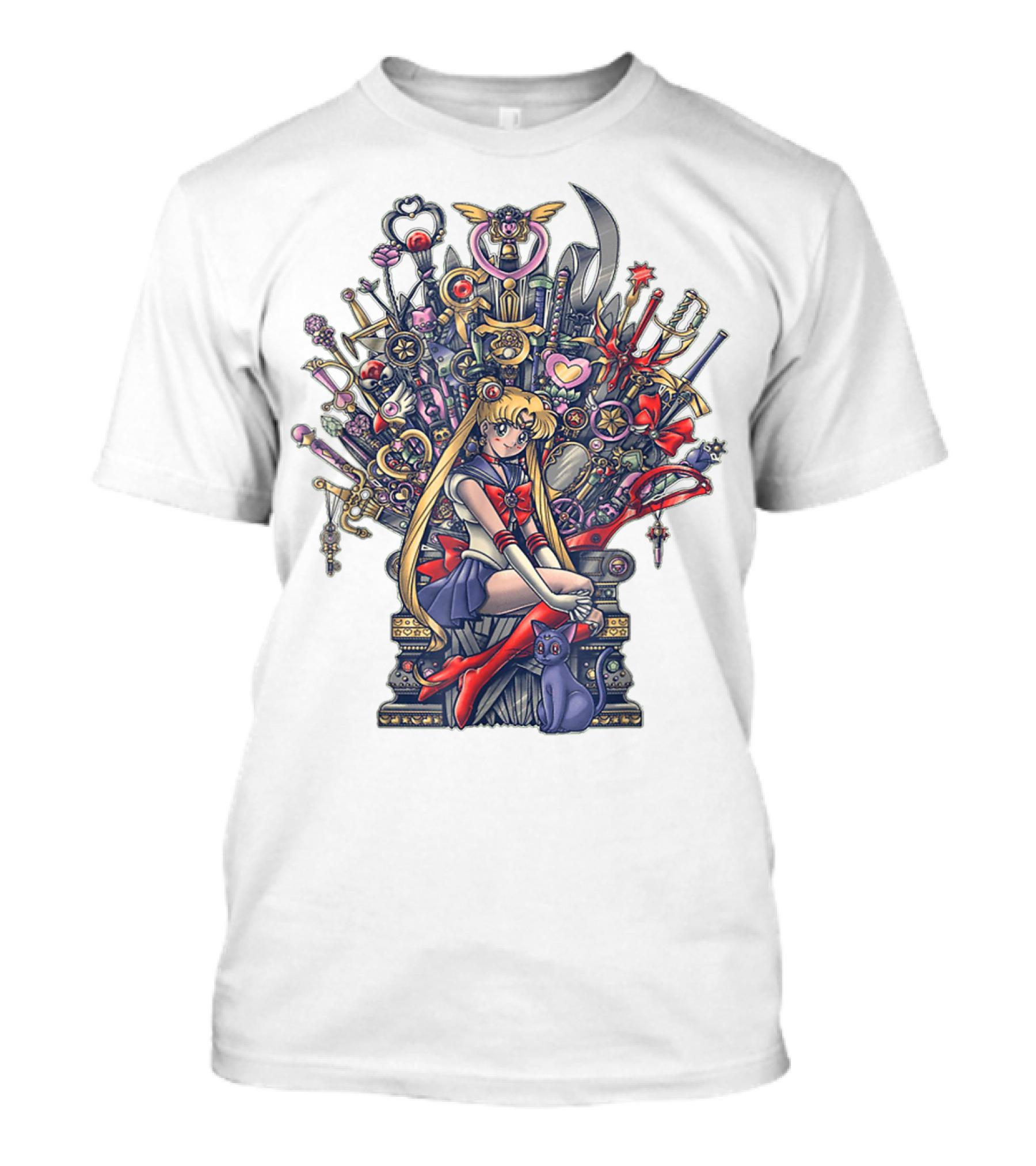 Sailor Moon Magic Throne With Keys And Cat T-Shirt