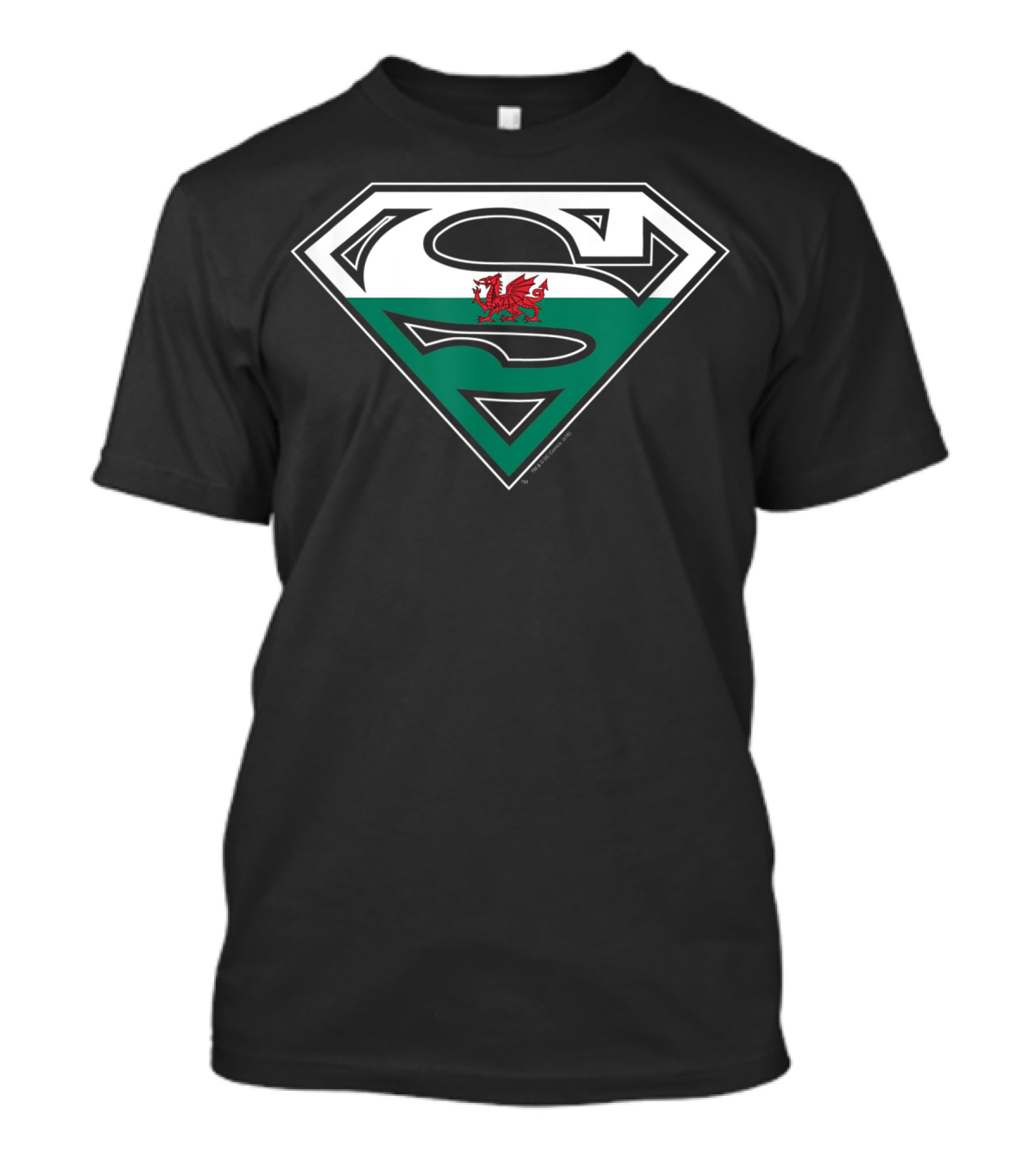 Superman S Logo With Welsh Flag Dragon T-Shirt