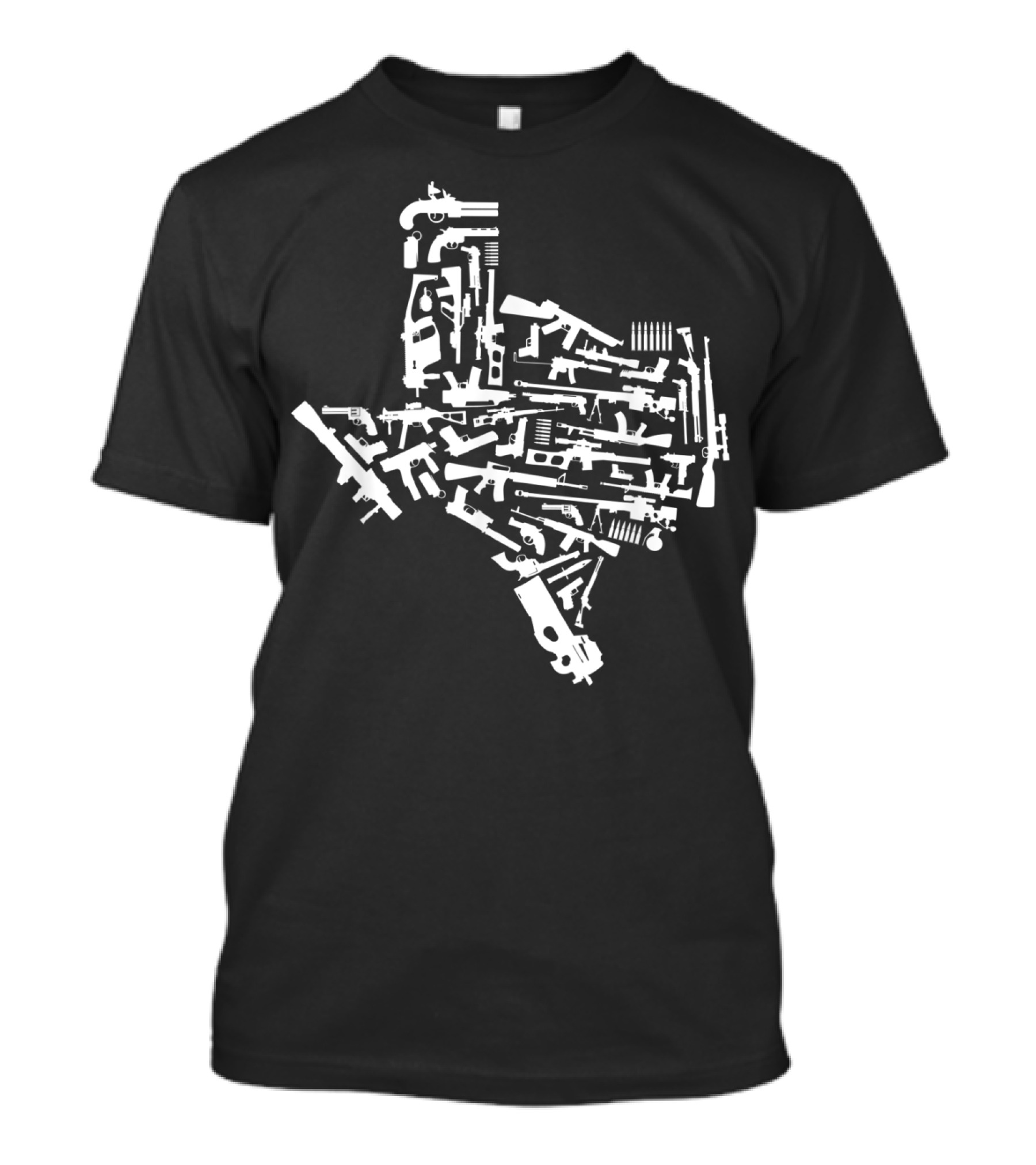 Texas Gun Map Second Amendment T-Shirt