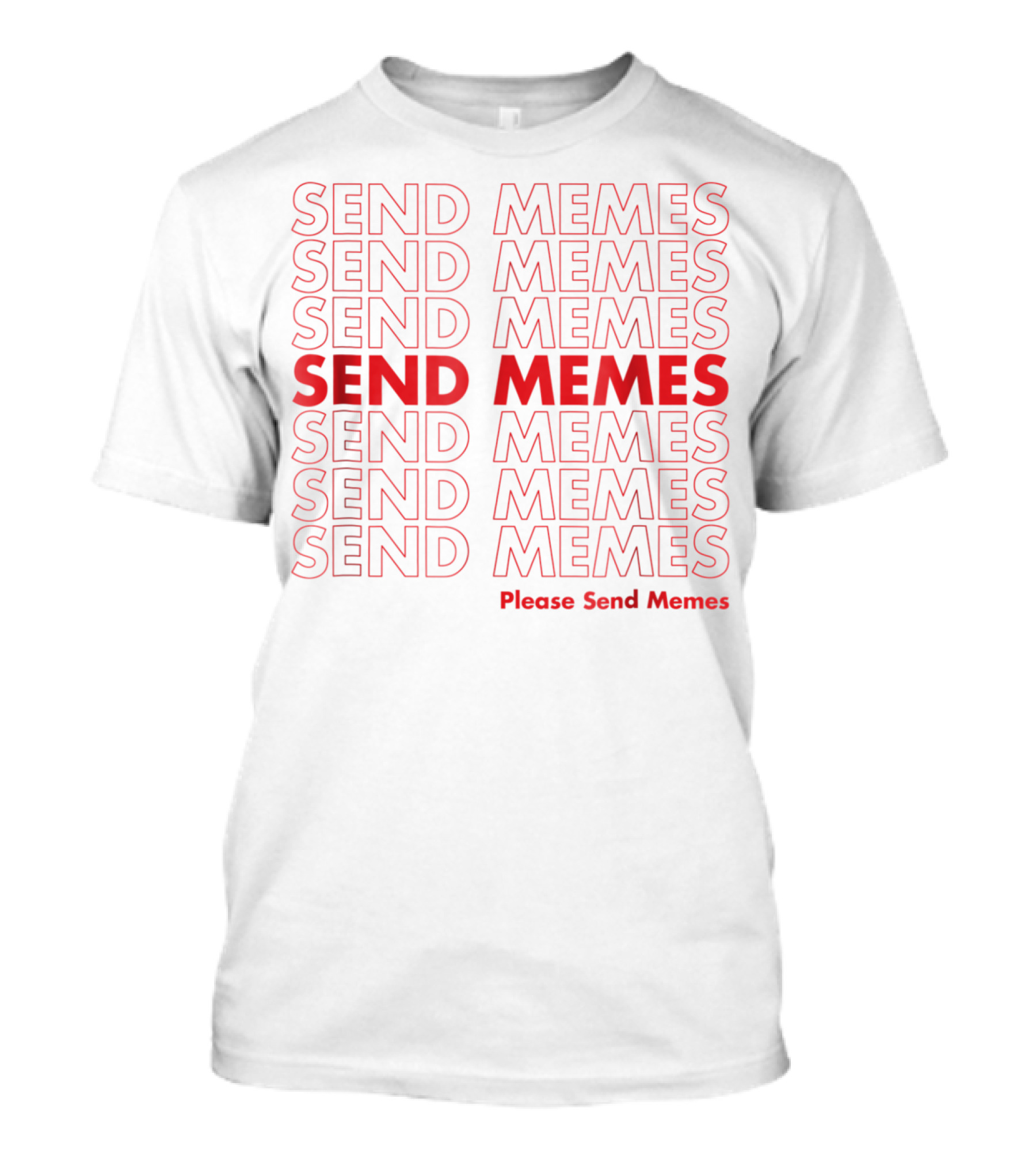 Please Send Memes Pattern Thank You Send Memes Plastic Bag T-Shirt