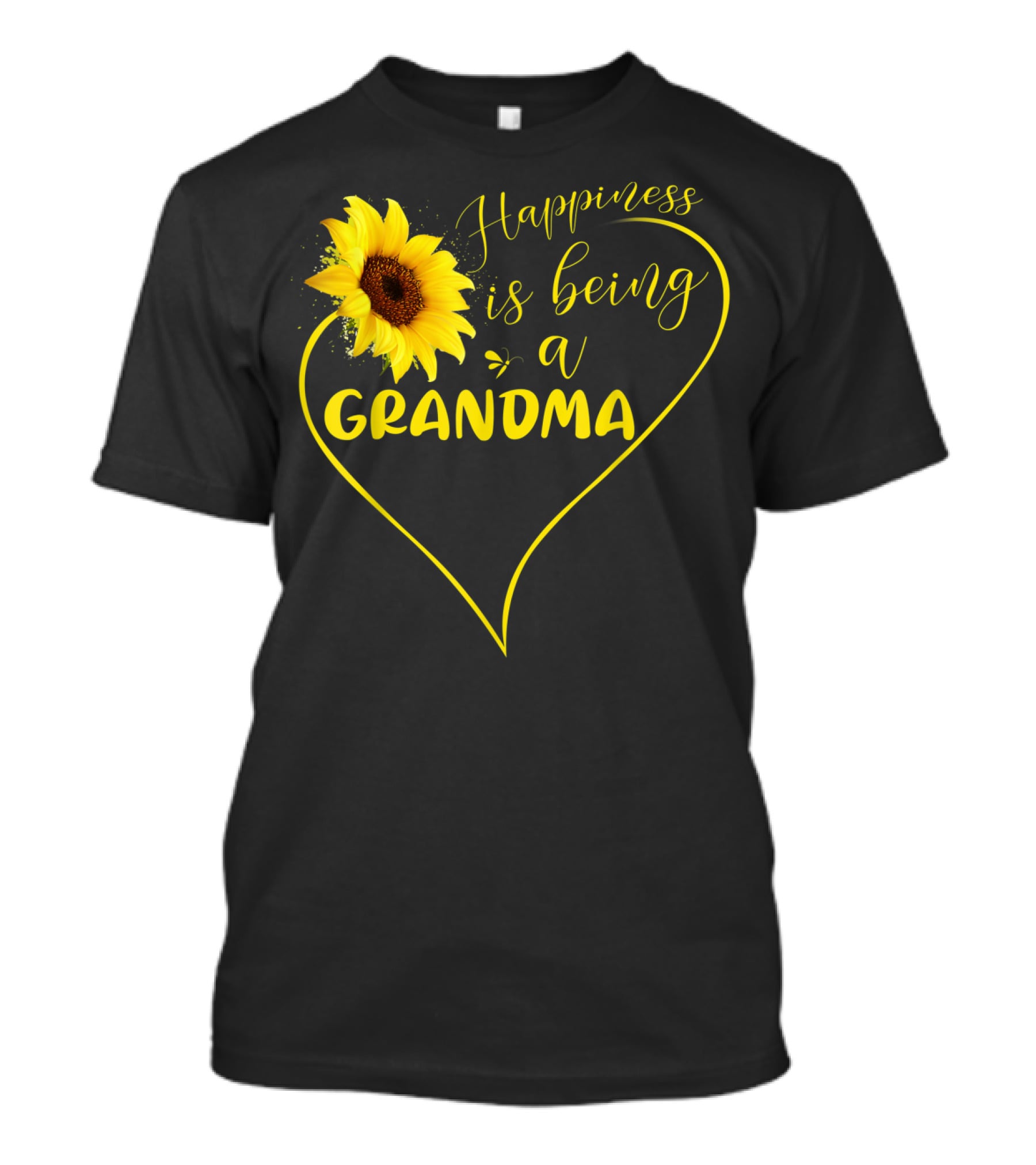Happiness Is Being A Grandma Sunflower Heart T-Shirt