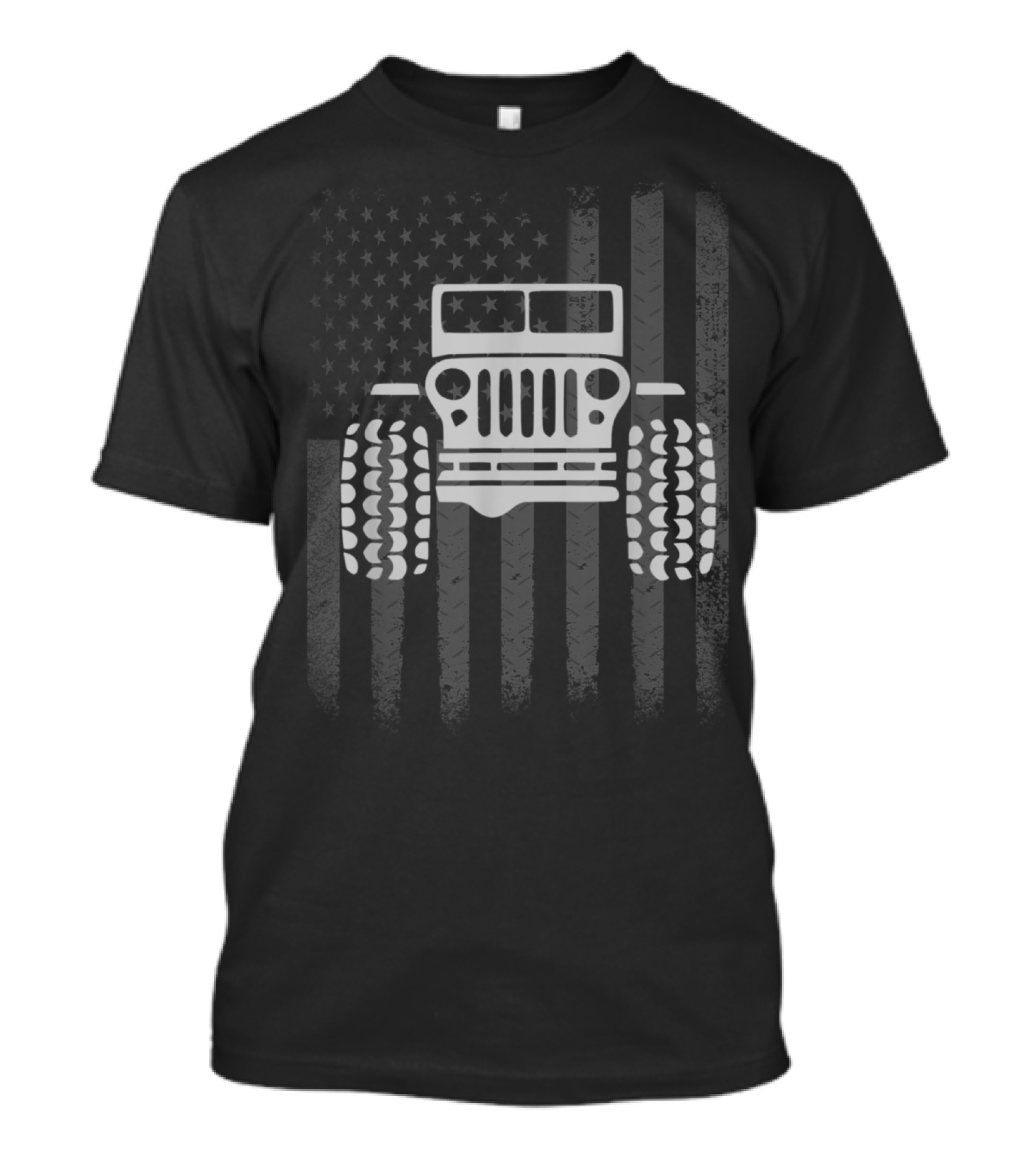Jeep Metal Flag American Road Adventure T-Shirt
