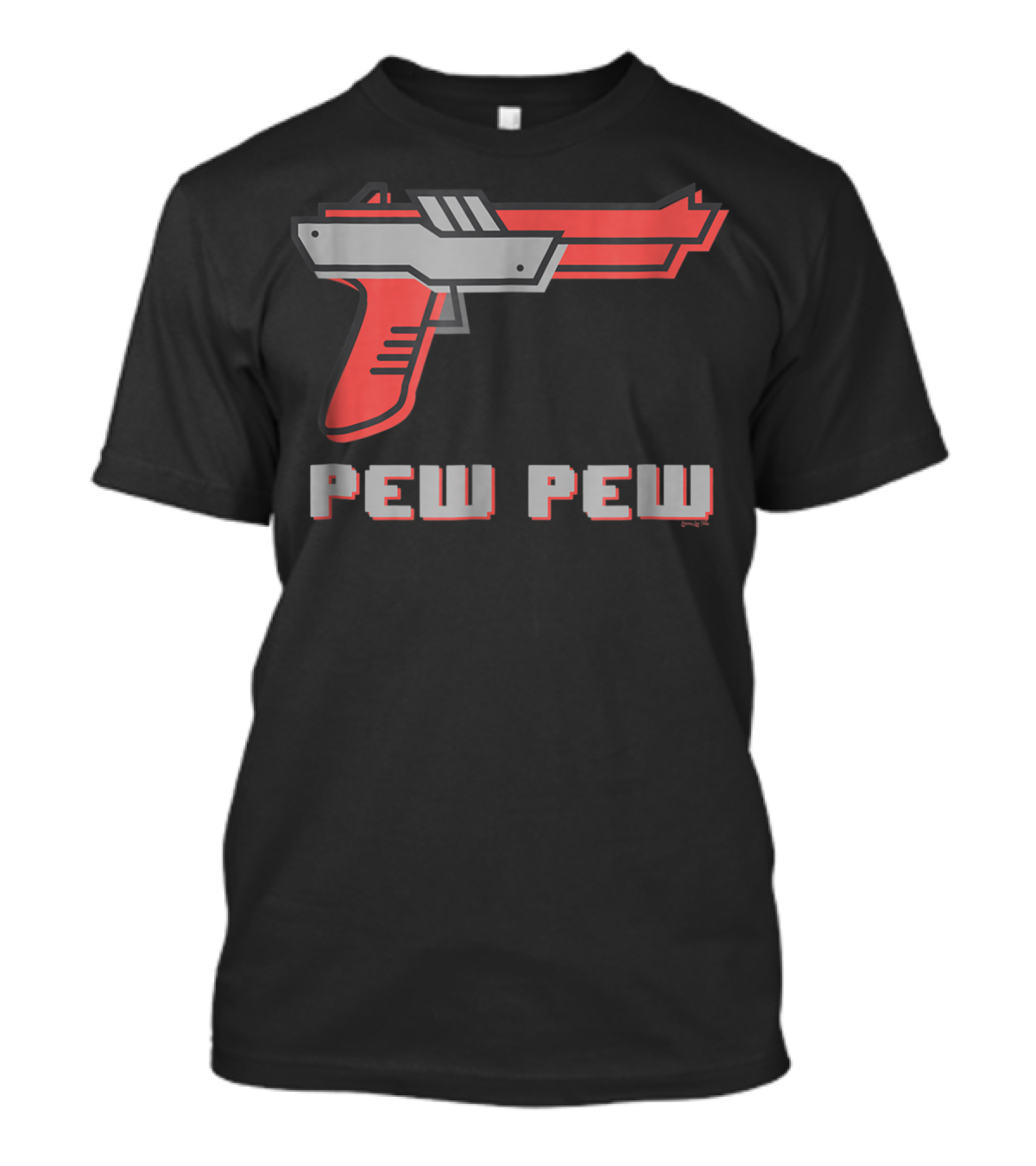Pew Pew Retro Gaming Gun T-Shirt