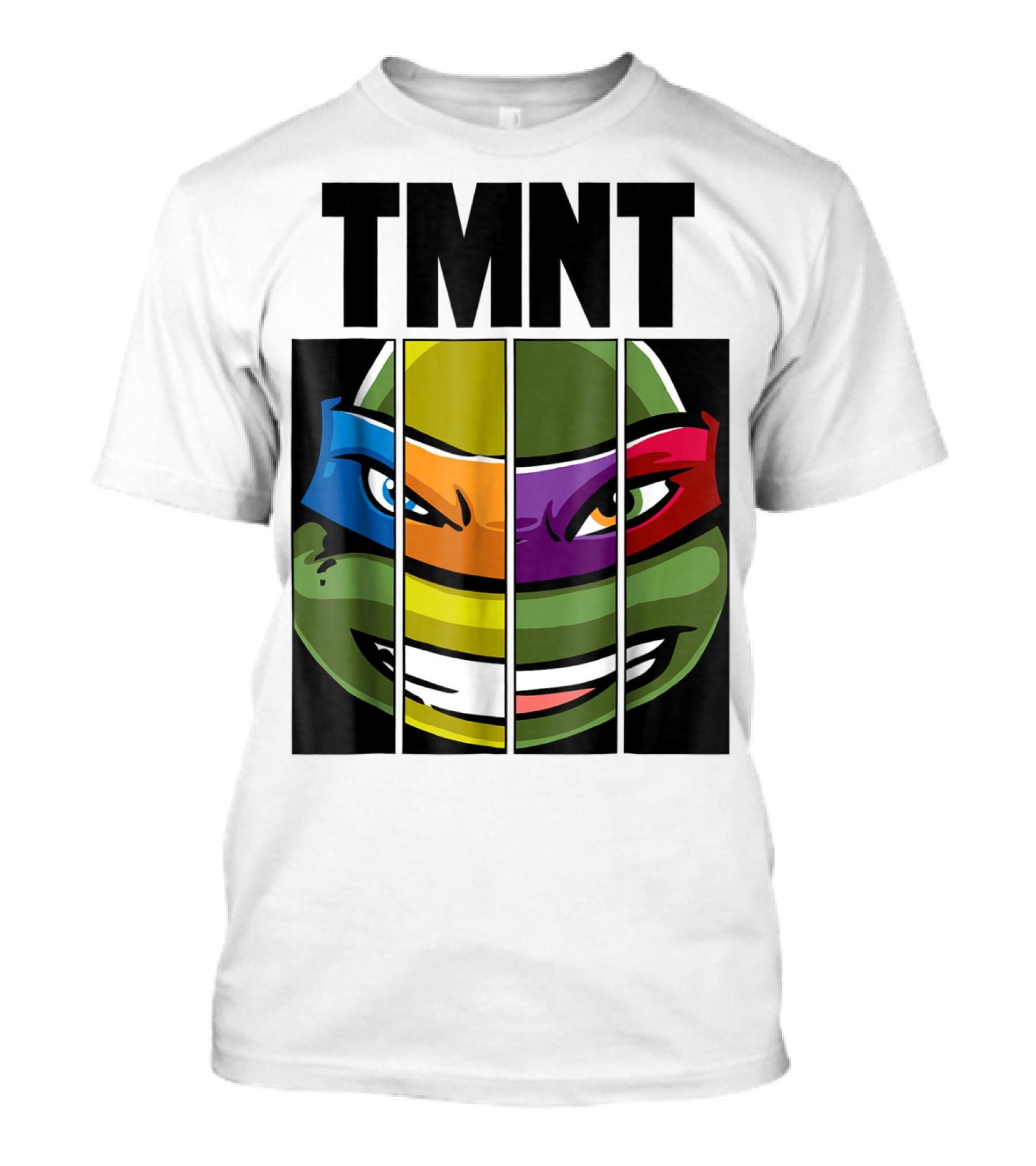 TMNT Turtle Faces Colorful Bandana Mashup T-Shirt