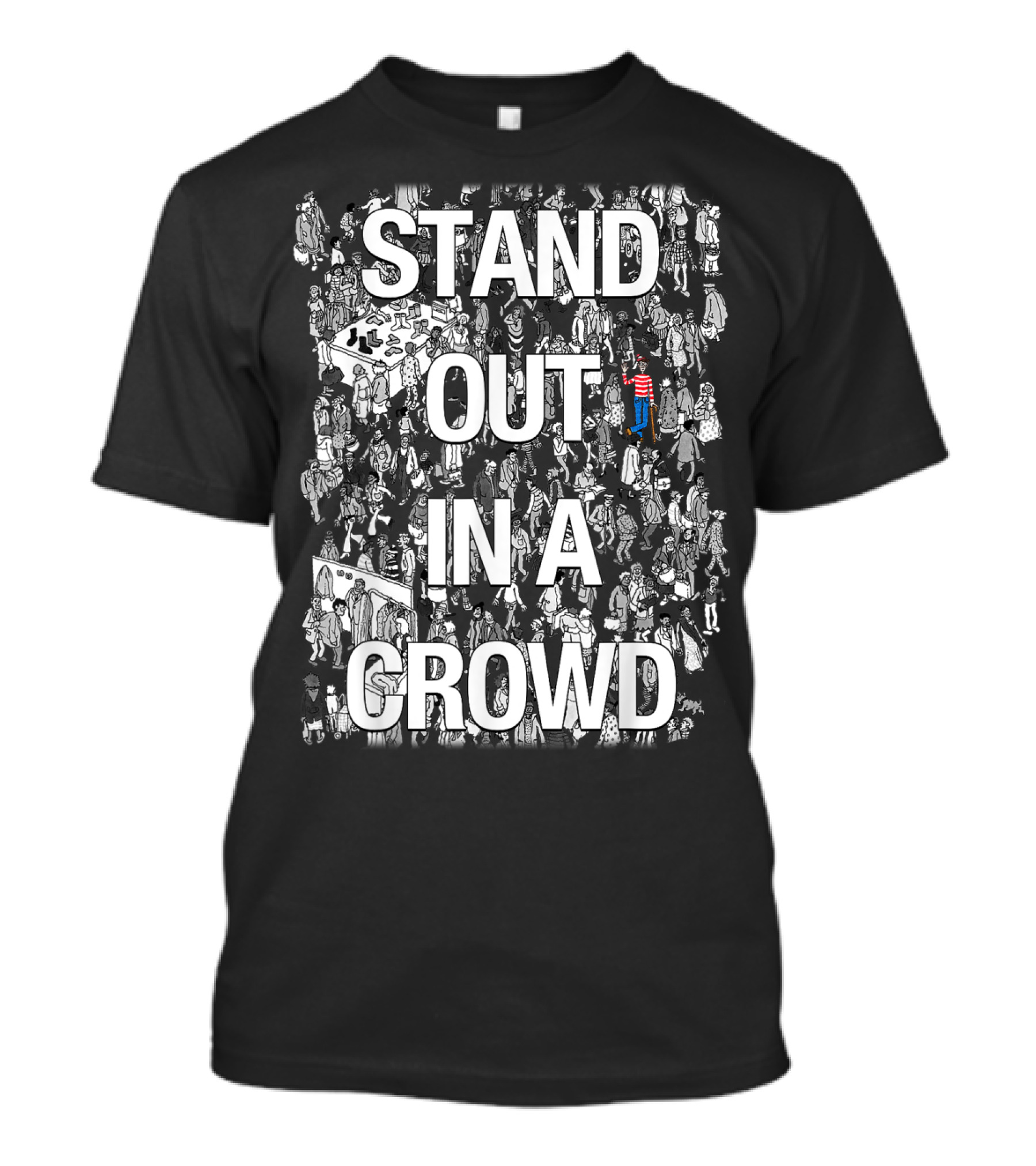 Stand Out In A Crowd Where's Waldo Iconic Search Puzzle T-Shirt