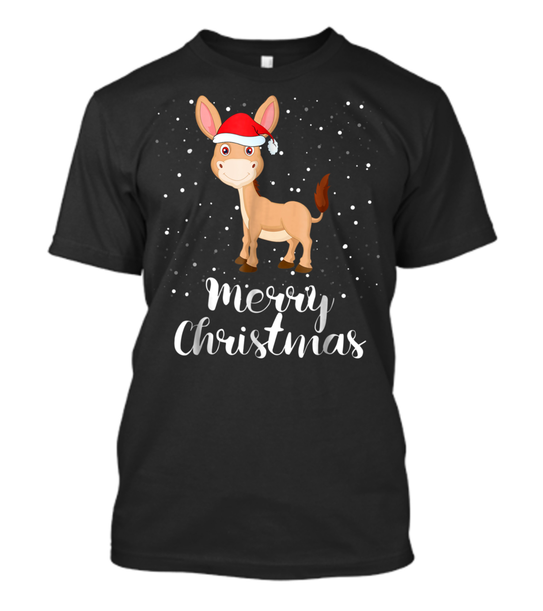 Merry Christmas Donkey Funny Matching Family Group T-Shirt