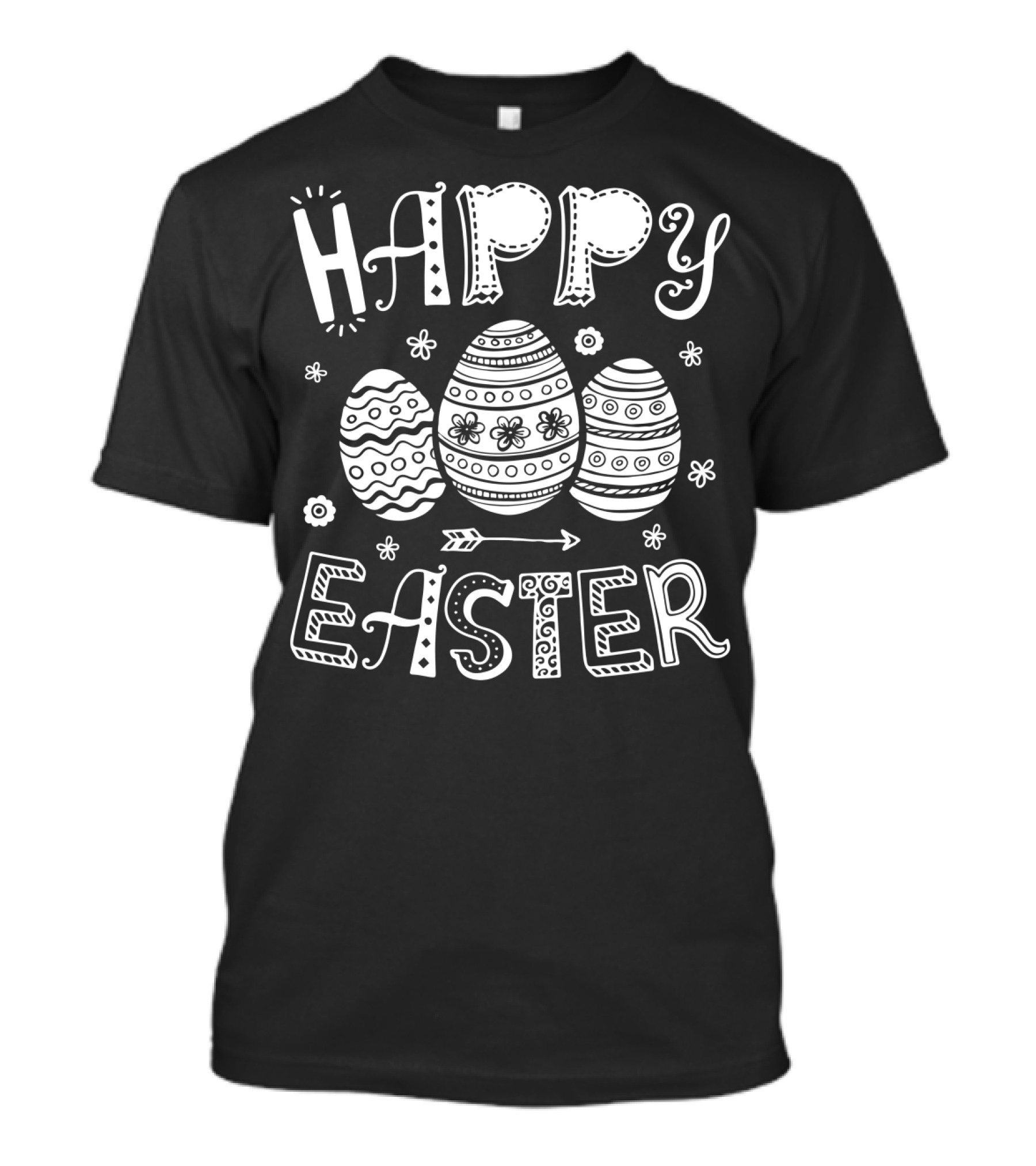 Happy Easter Eggs Women Men Kids Bunny T-Shirt
