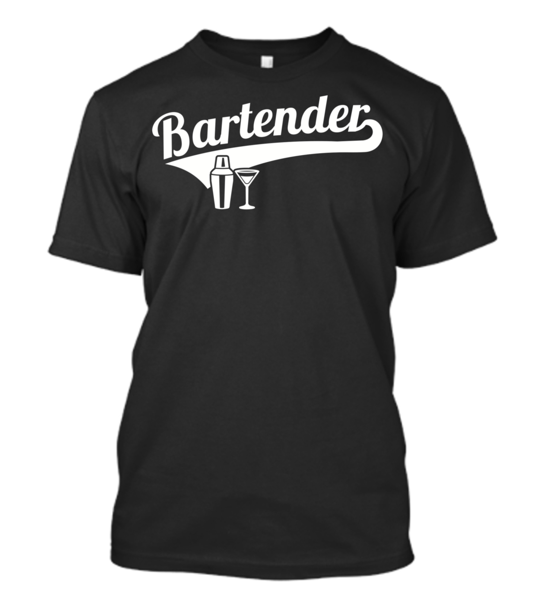 Bartender Cocktail Shaker And Martini Glass T-Shirt