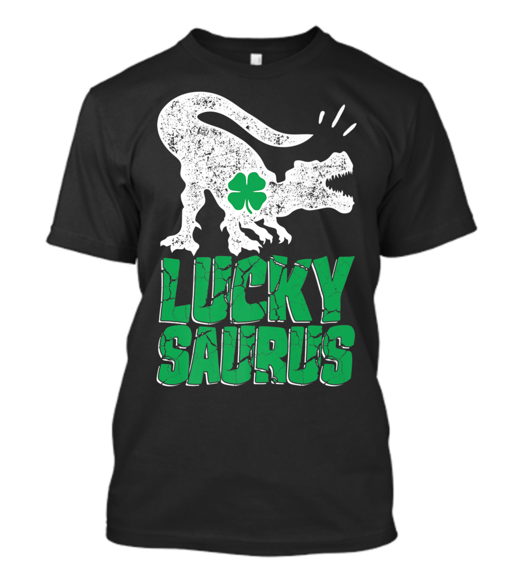 Lucky Saurus Irish Dinosaur Rex T-Shirt