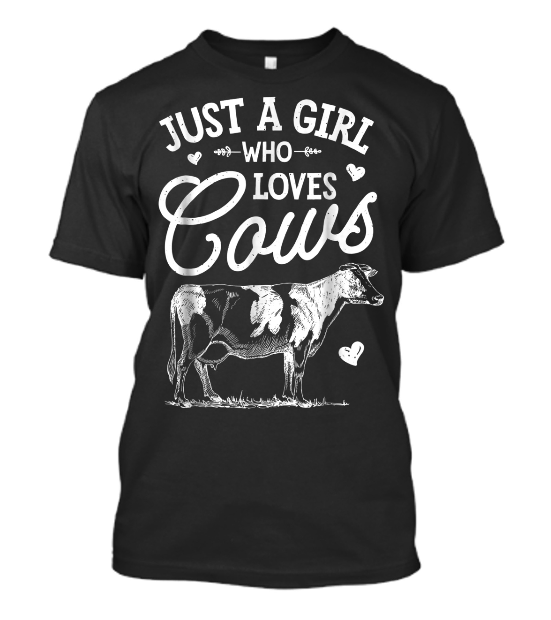 Just A Girl Who Loves Cows Cow Lover Farm T-Shirt