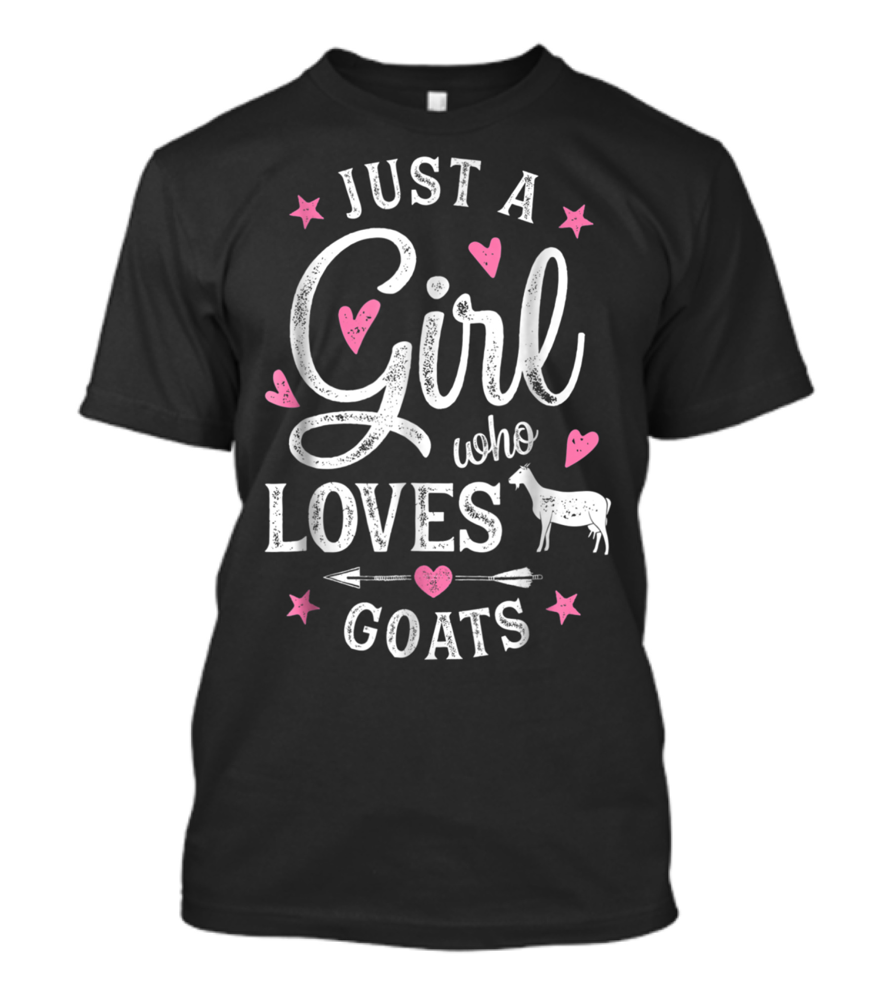 Just A Girl Who Loves Goats With Hearts And Stars T-Shirt