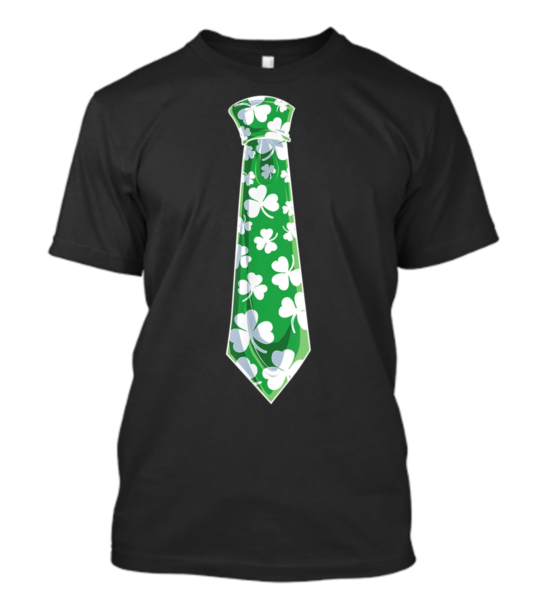 St Patricks Day Green Shamrock Tie Boys Men T-Shirt